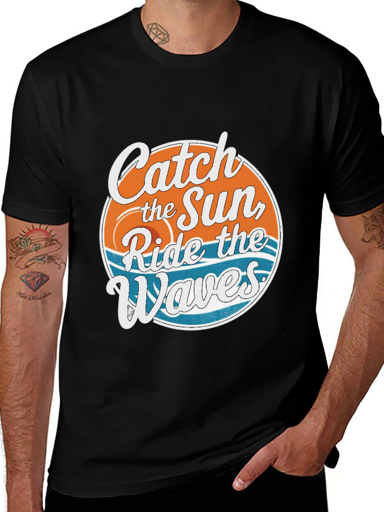 Catch the Sun Ride the Waves Graphic Tee