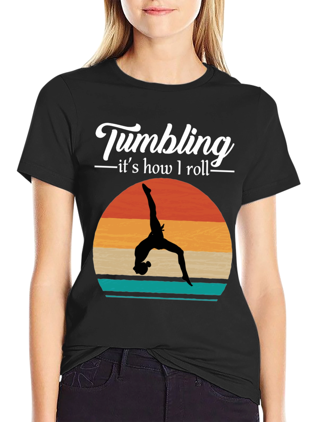 Tumbling T-Shirt - Gymnastics  Retro Style