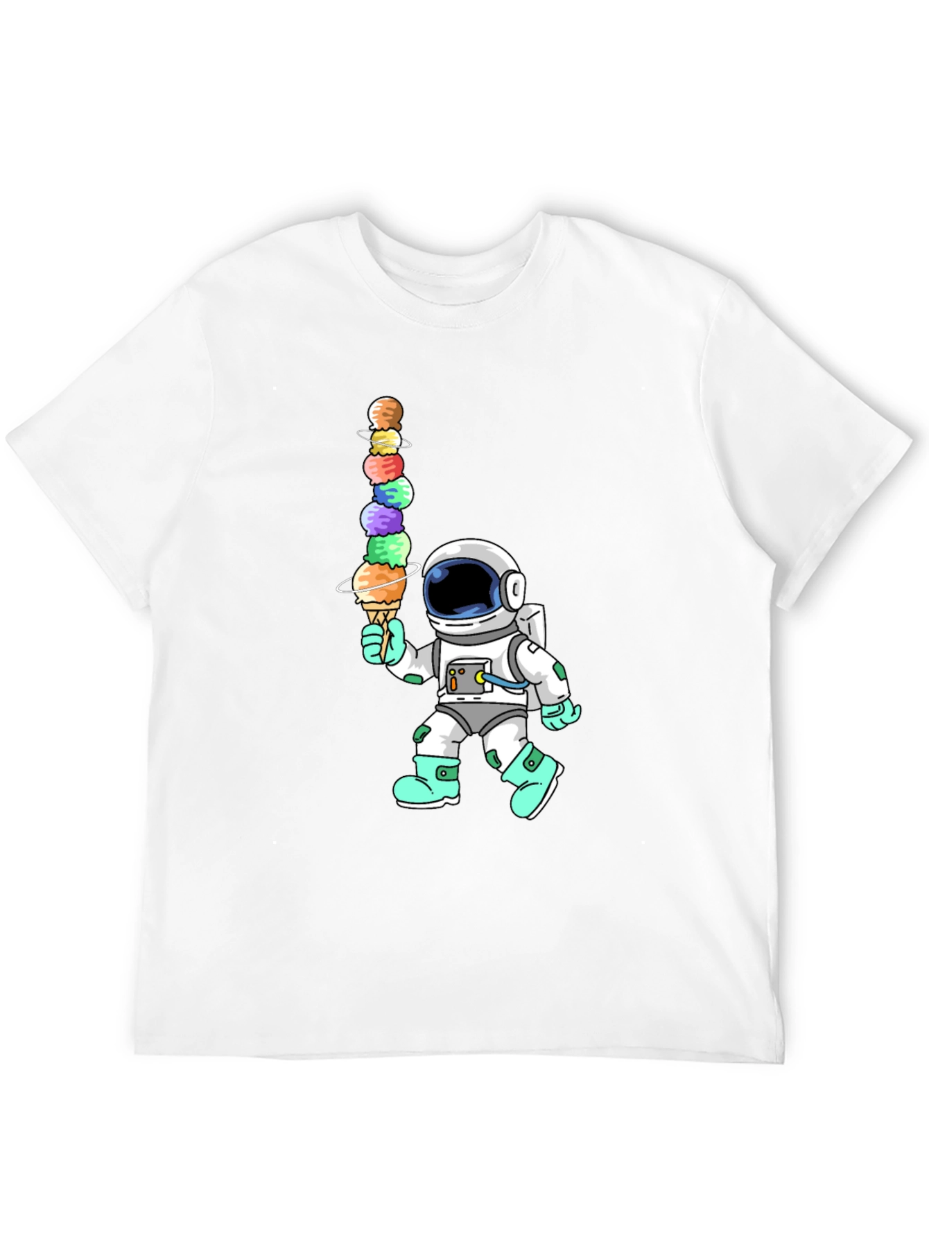 Astronaut Ice Cream Stack Graphic Tee