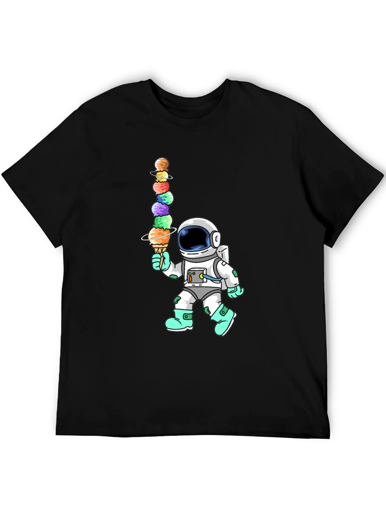 Astronaut Ice Cream Stack Graphic Tee