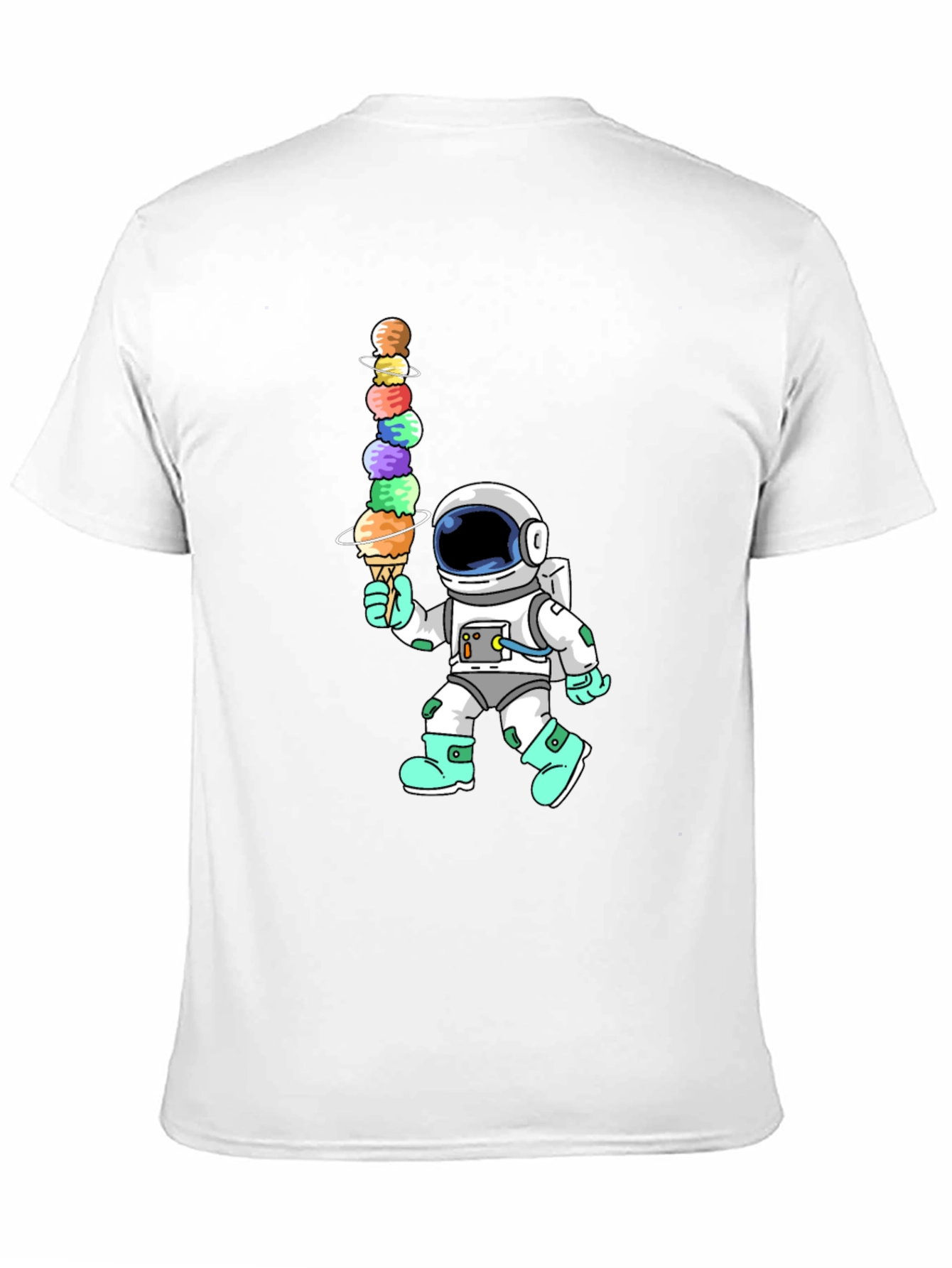 Astronaut Ice Cream Stack Graphic Tee