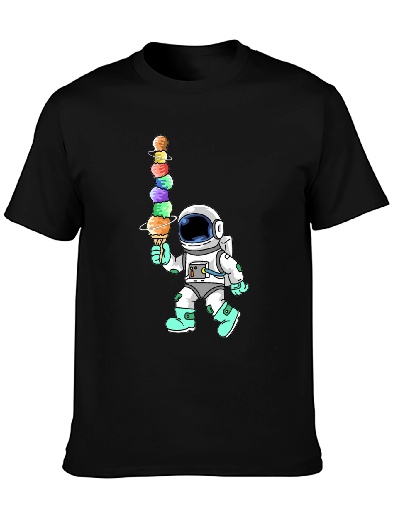 Astronaut Ice Cream Stack Graphic Tee