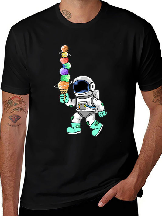 Astronaut Ice Cream Stack Graphic Tee