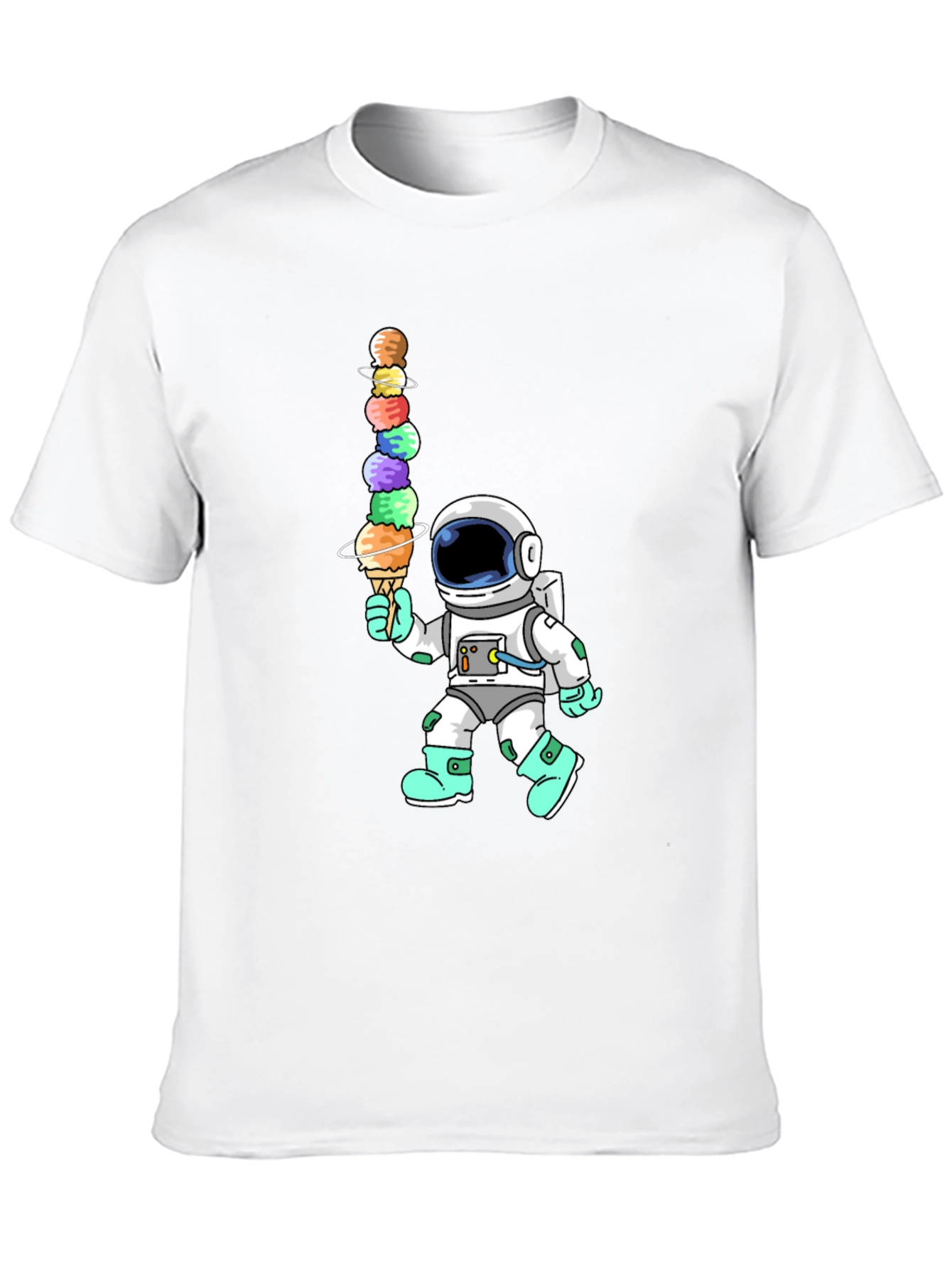 Astronaut Ice Cream Stack Graphic Tee