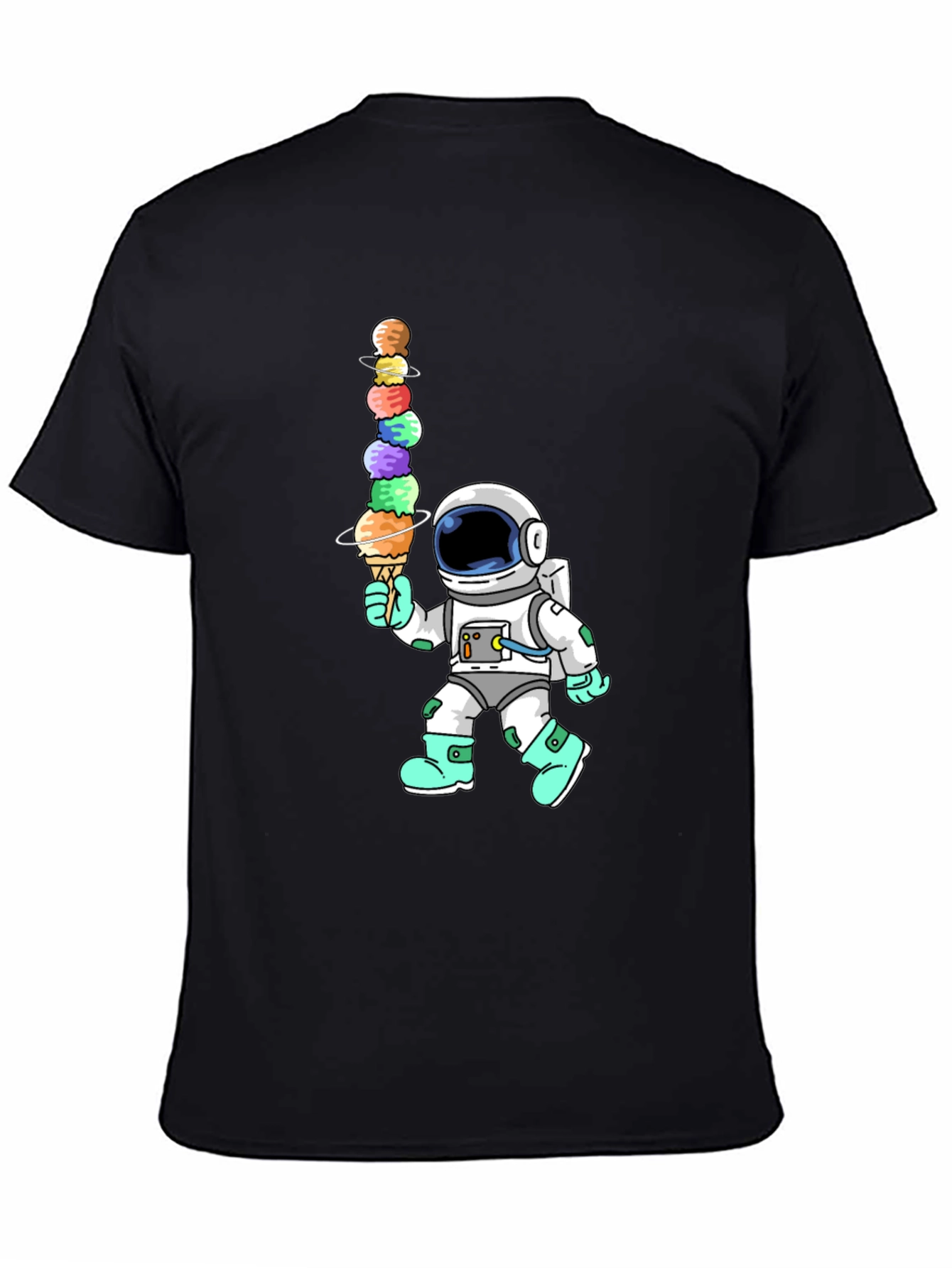 Astronaut Ice Cream Stack Graphic Tee