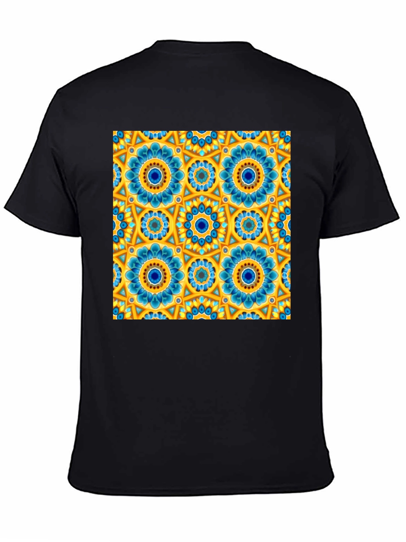 Floral Mandala Print Crew Neck T-Shirt
