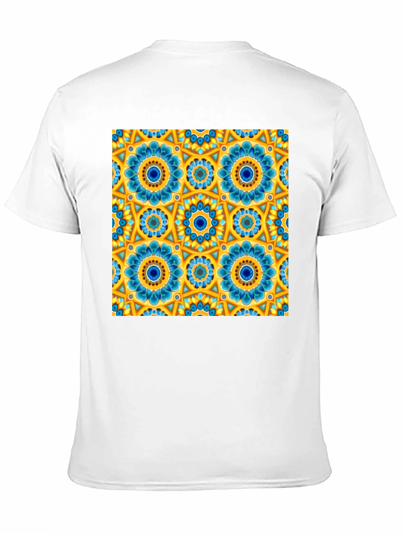 Floral Mandala Print Crew Neck T-Shirt
