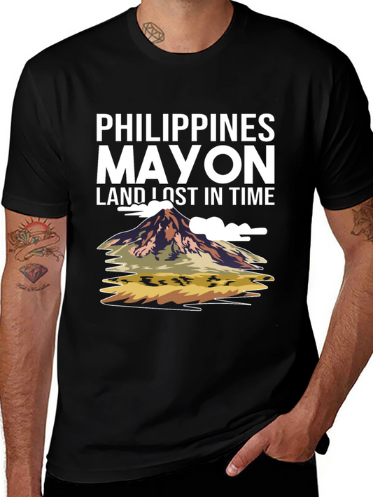 Philippines Mayon Volcano Graphic T-Shirt