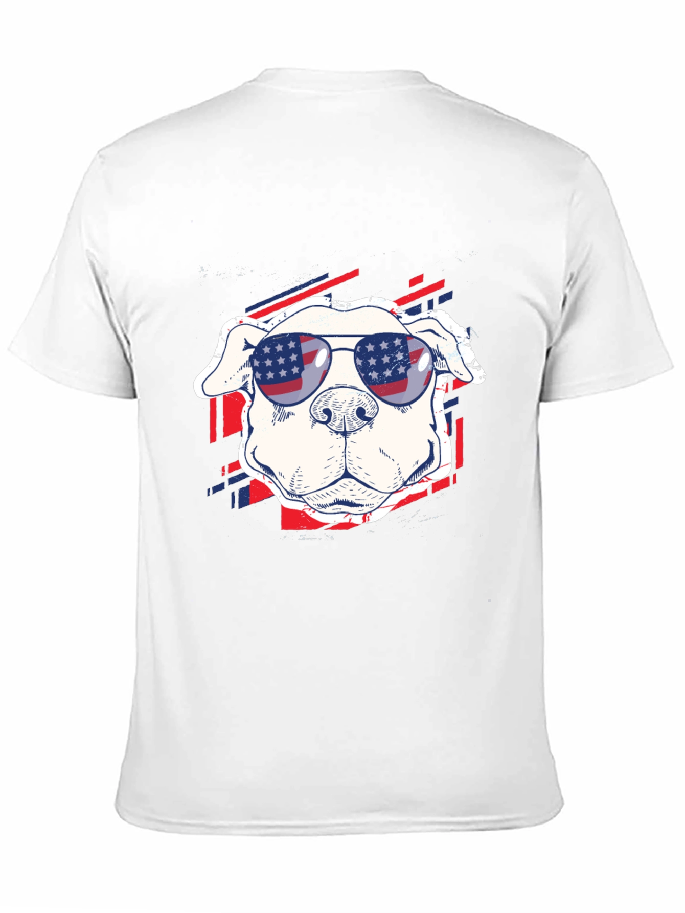 Patriotic Pup Tee - American Flag Sunglasses