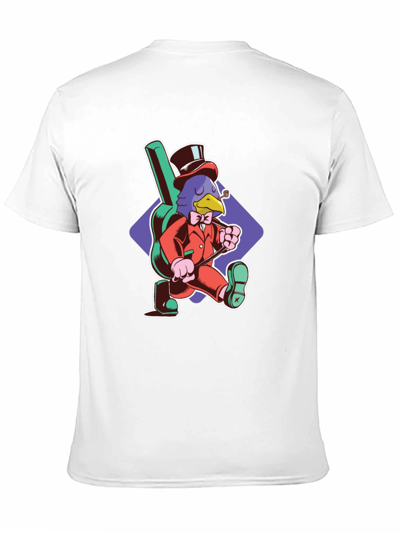 Stylish Crow Graphic Tee - Black Cotton T-Shirt