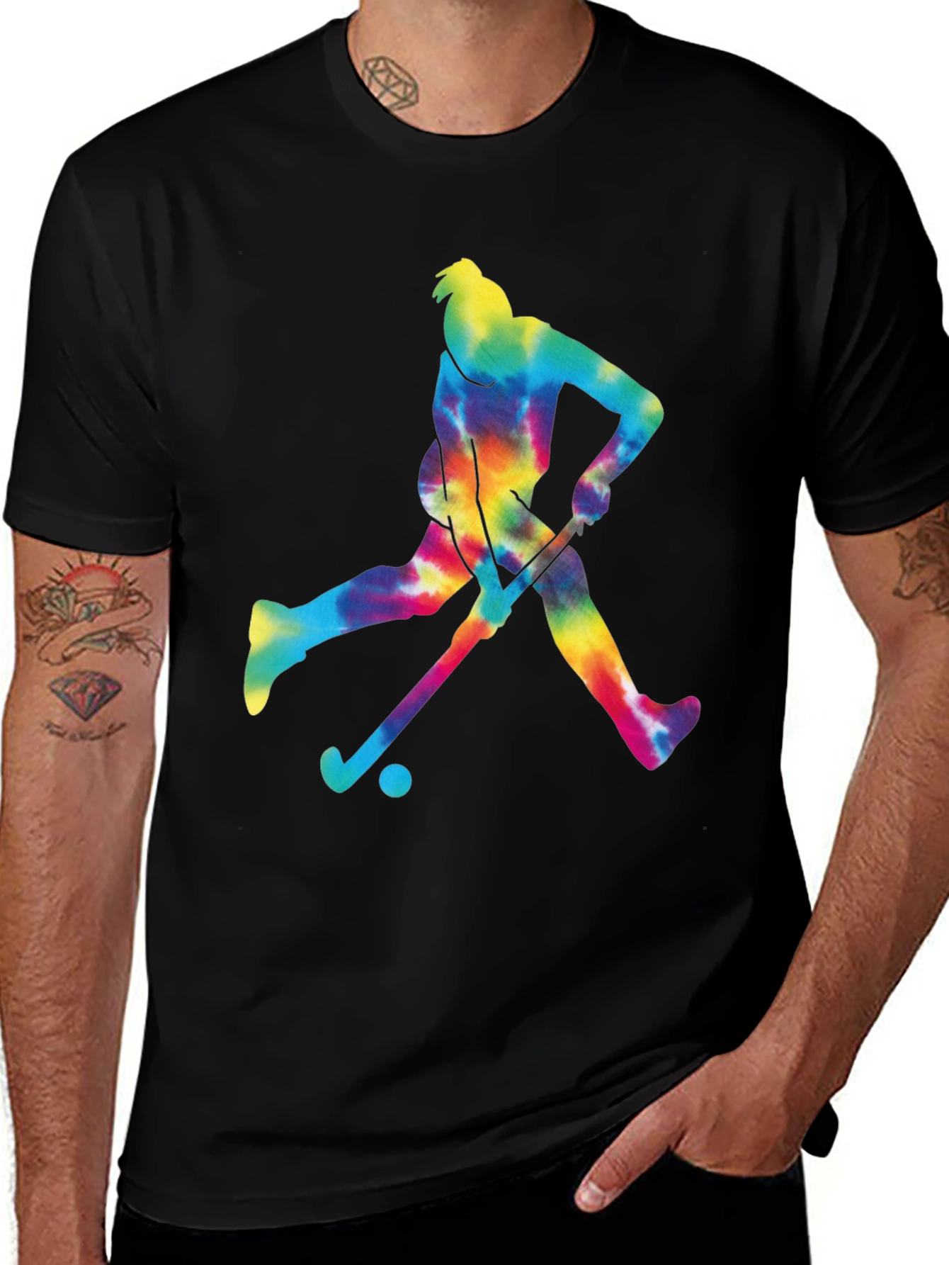 Tie Dye Field Hockey T-Shirt - Cool Graphic Tee