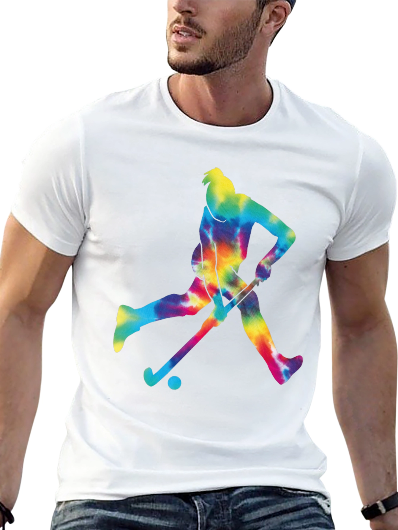 Tie Dye Field Hockey T-Shirt - Cool Graphic Tee