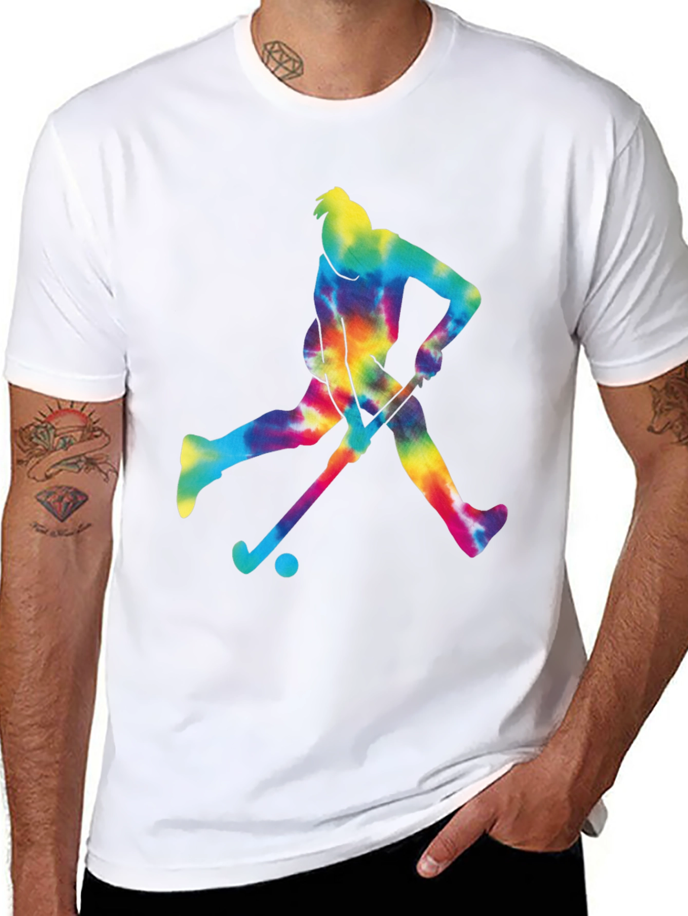 Tie Dye Field Hockey T-Shirt - Cool Graphic Tee