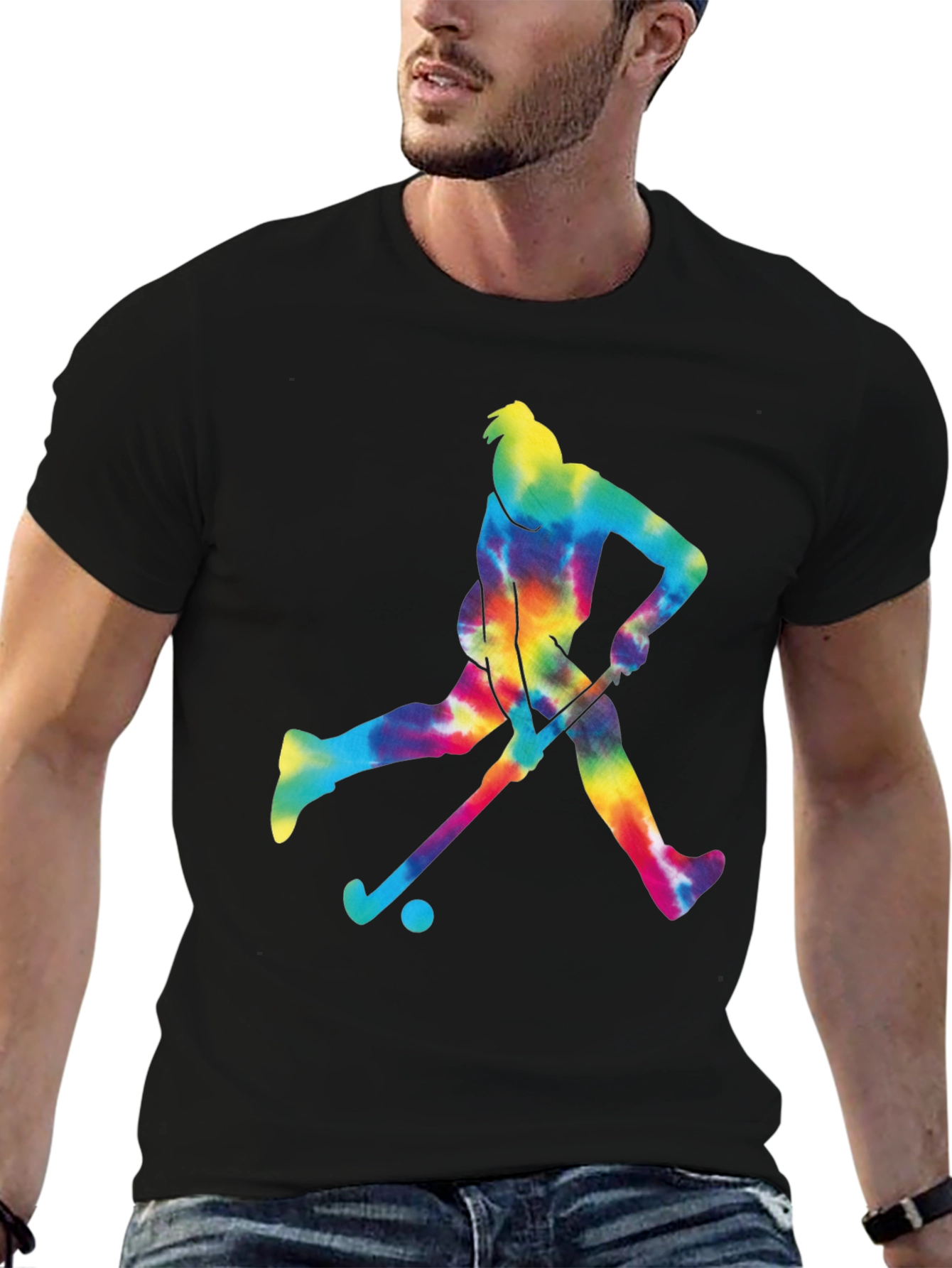 Tie Dye Field Hockey T-Shirt - Cool Graphic Tee