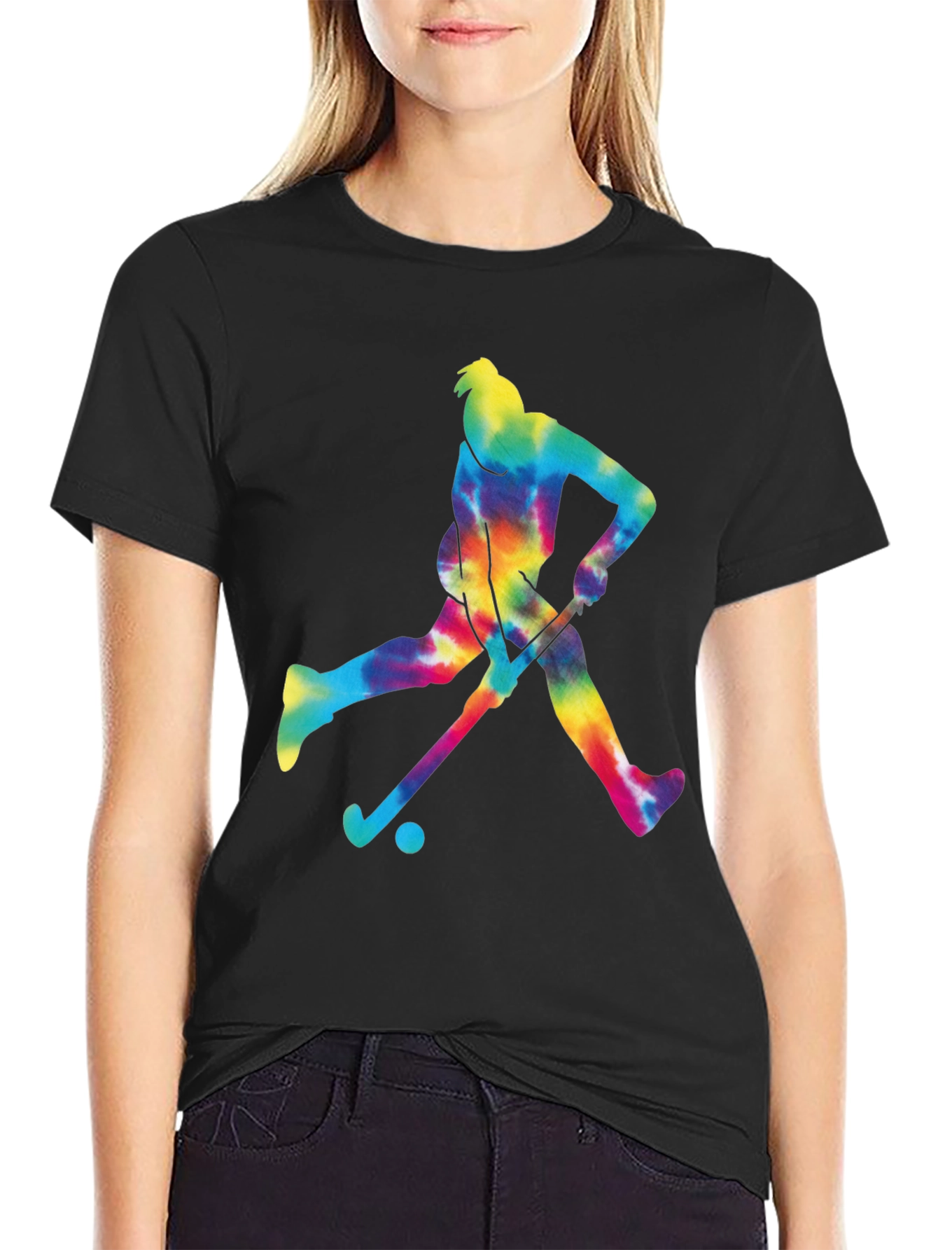 Tie Dye Field Hockey T-Shirt - Cool Graphic Tee