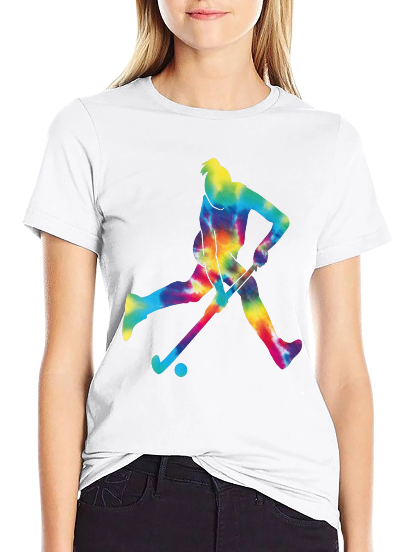 Tie Dye Field Hockey T-Shirt - Cool Graphic Tee