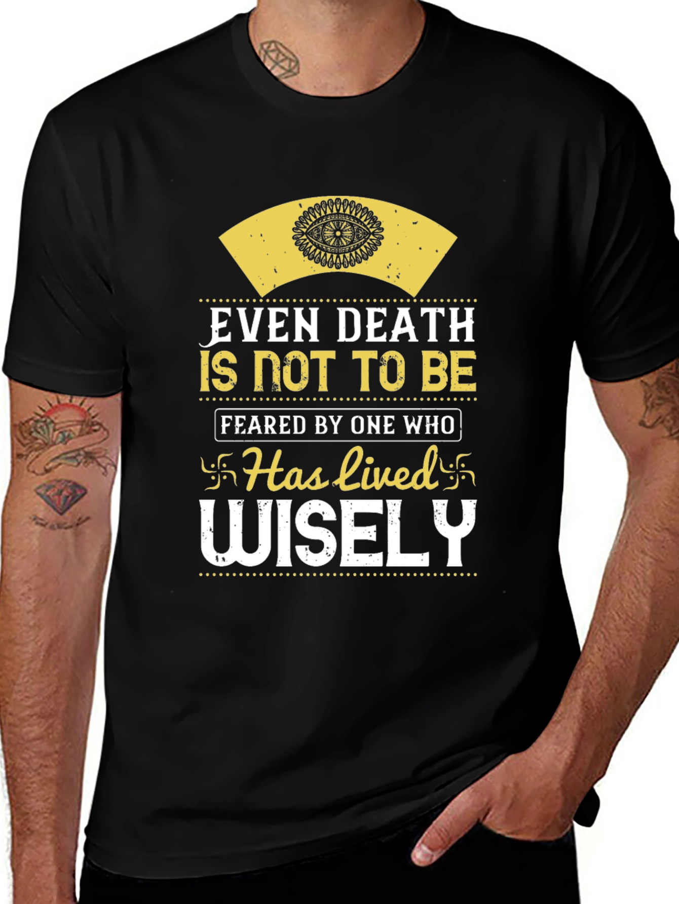 Inspirational Even Death Graphic Print T-Shirt