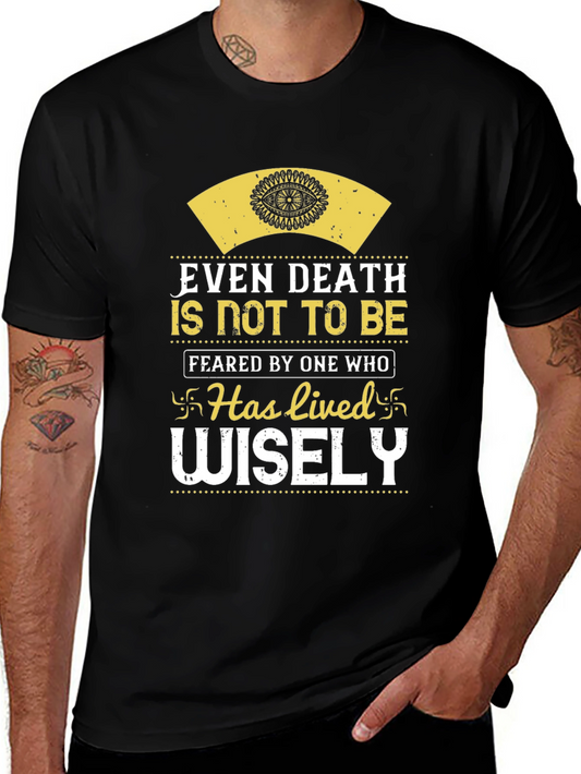 Inspirational Even Death Graphic Print T-Shirt