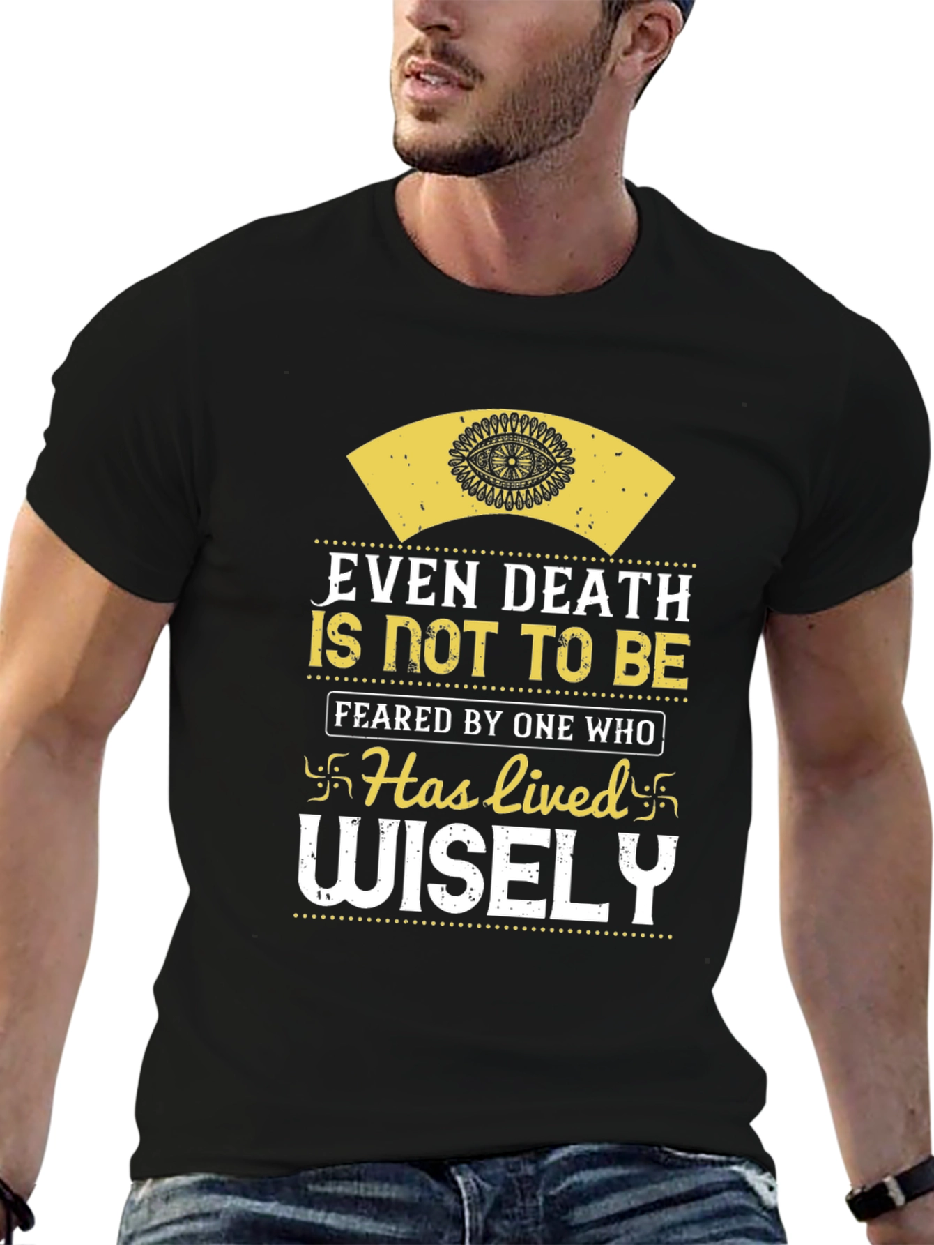 Inspirational Even Death Graphic Print T-Shirt
