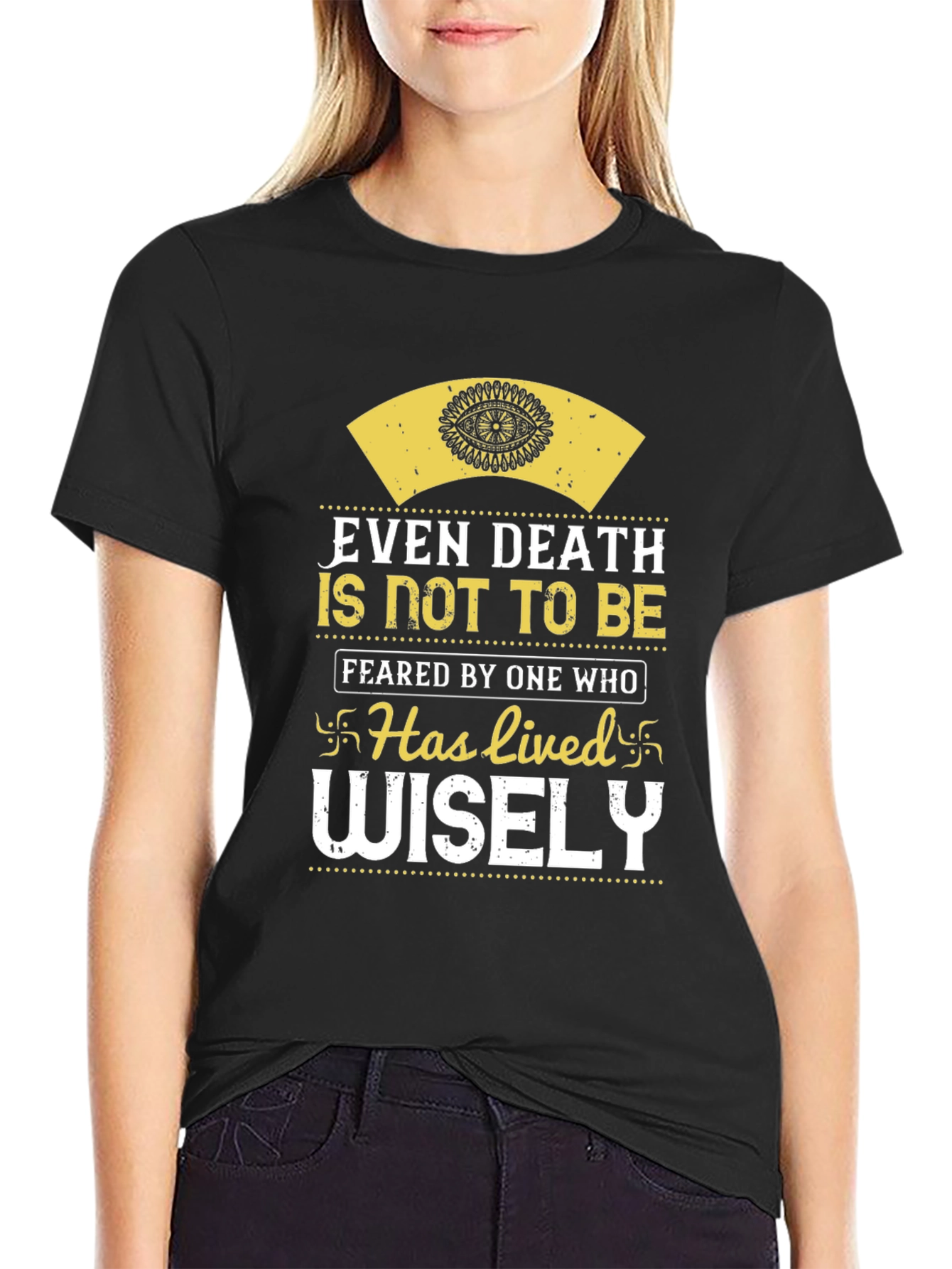 Inspirational Even Death Graphic Print T-Shirt
