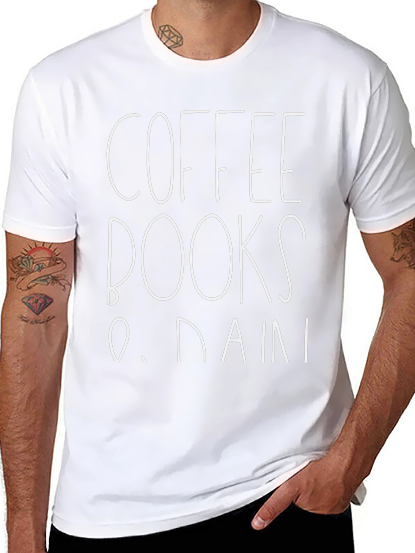 Coffee Books & Rain T-Shirt - Unisex Tee