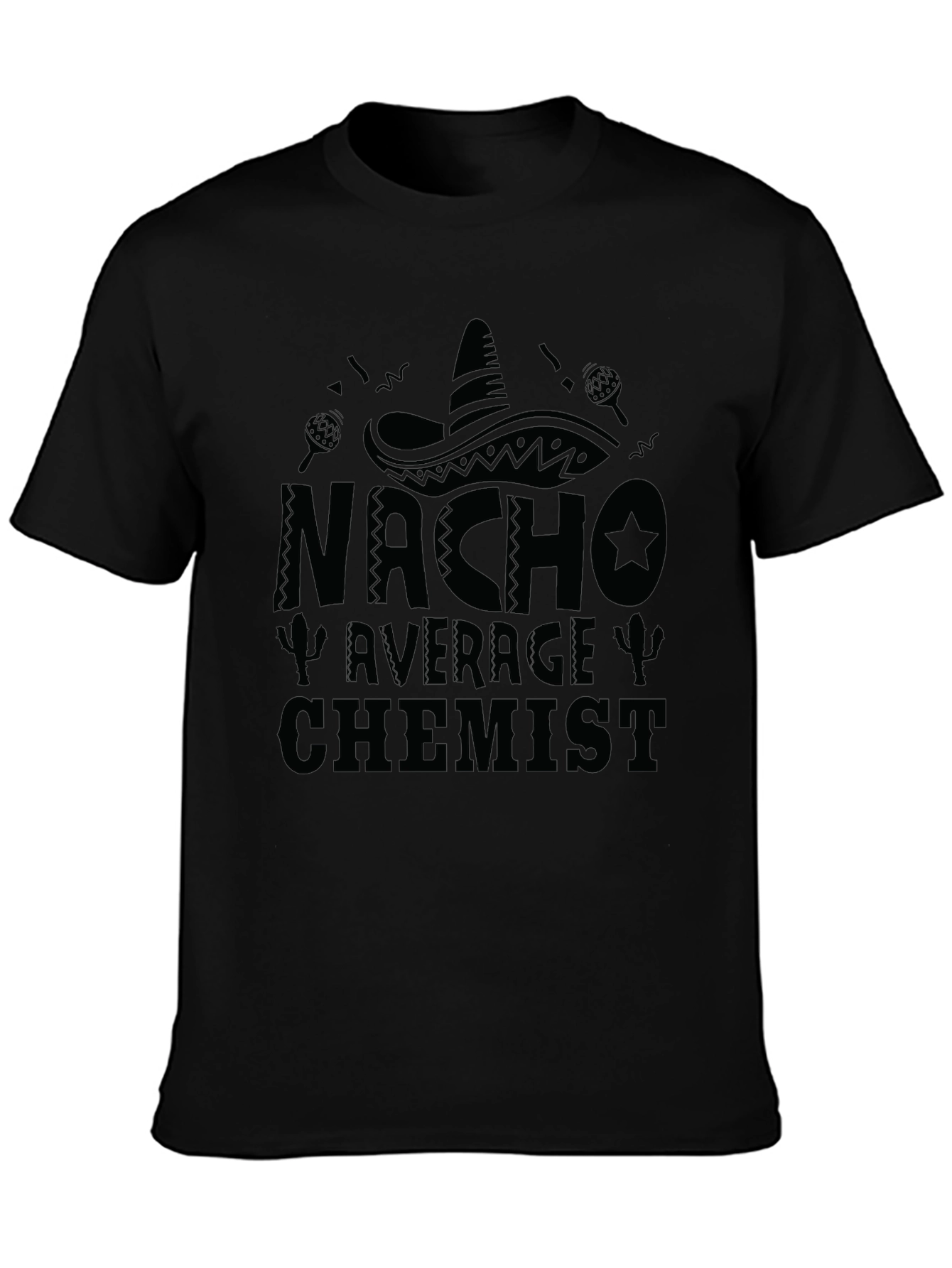 Nacho Average Chemist Mens Black T-Shirt