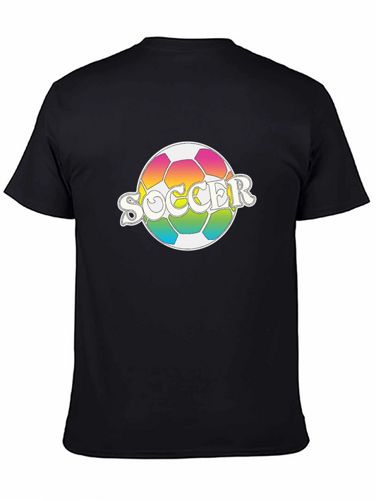 Rainbow Soccer Ball T-Shirt - Stylish Graphic Tee