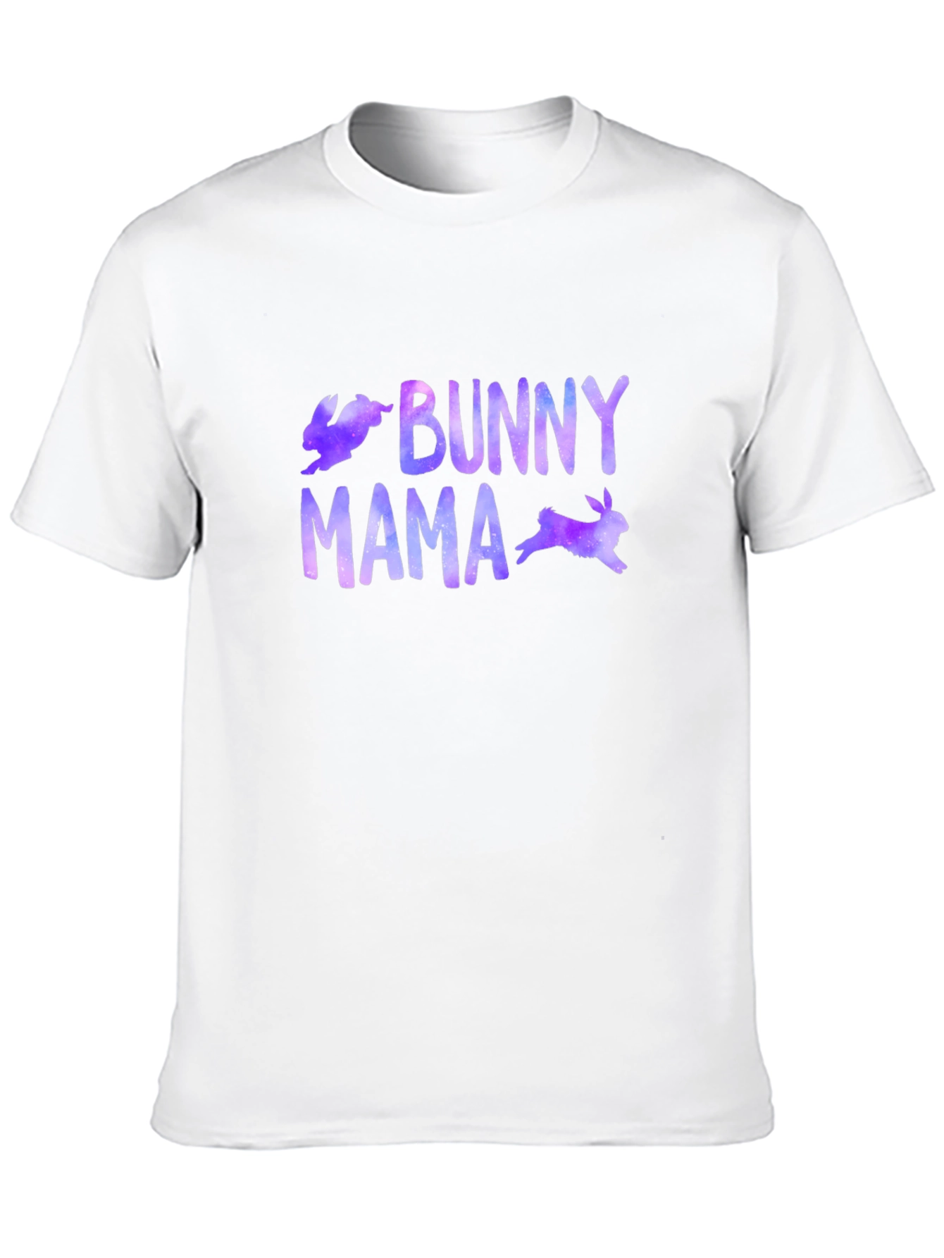 Bunny Mama Graphic Print Black T-Shirt