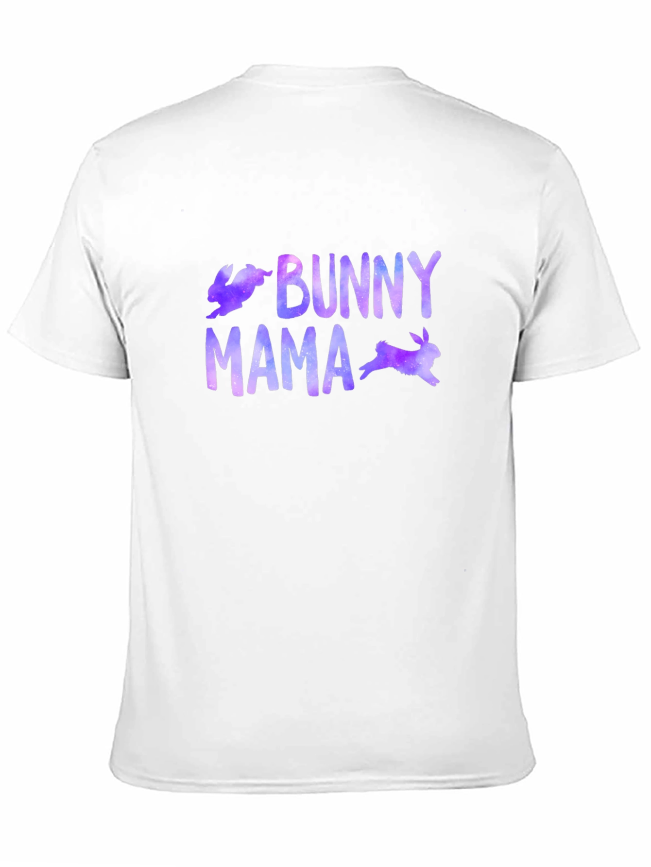 Bunny Mama Graphic Print Black T-Shirt