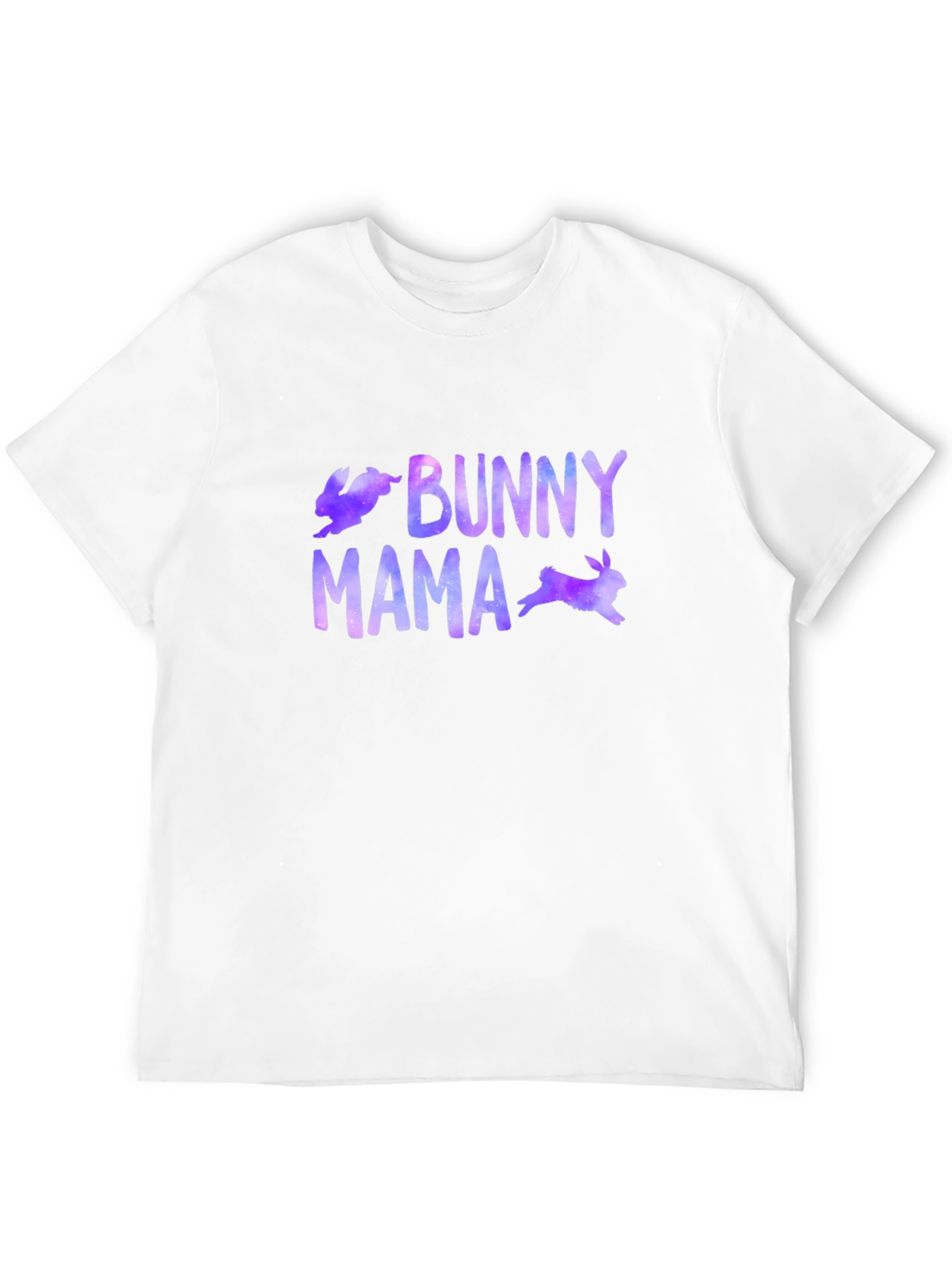 Bunny Mama Graphic Print Black T-Shirt