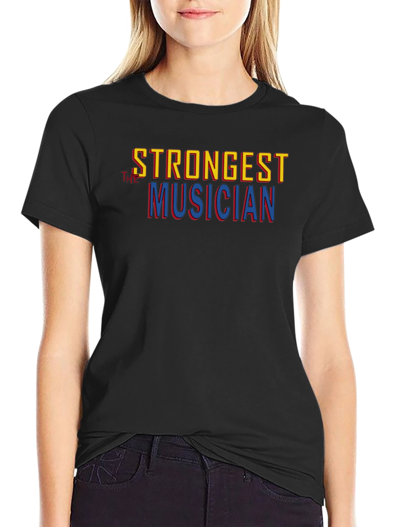 Strongest Musician Graphic Tee - Stylish Black T-Shirt