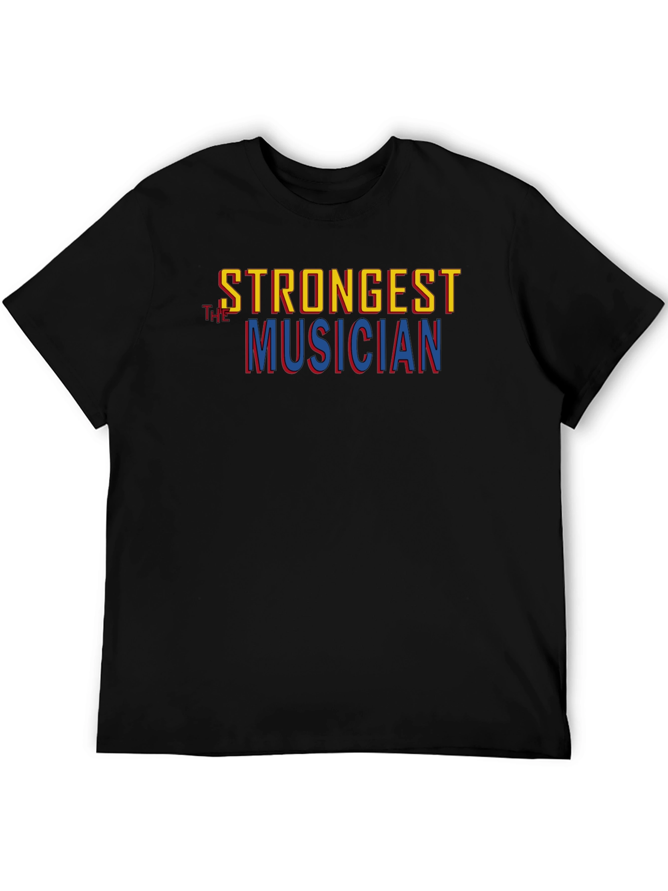Strongest Musician Graphic Tee - Stylish Black T-Shirt