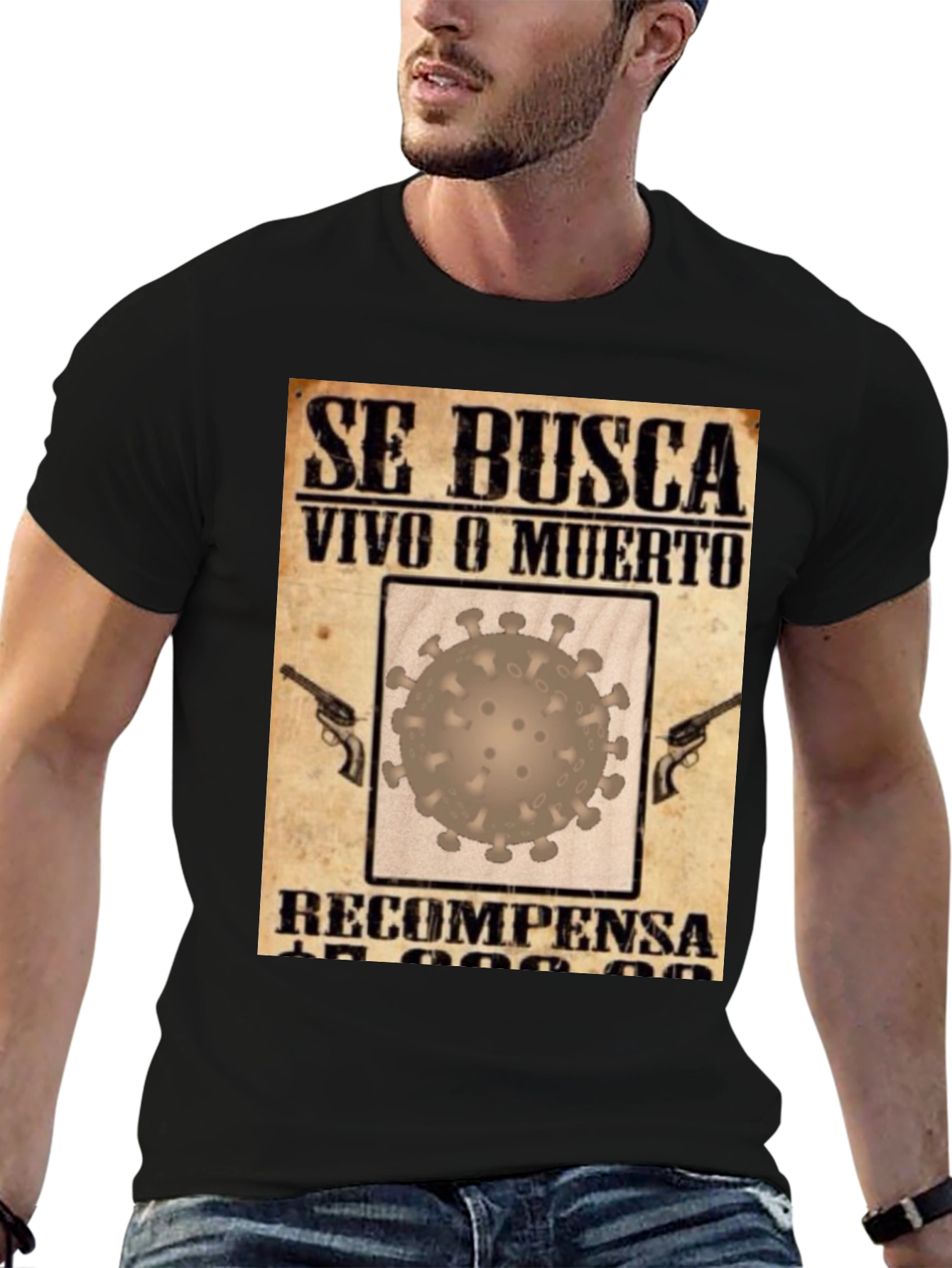 Wanted Dead or Alive COVID Virus T-Shirt