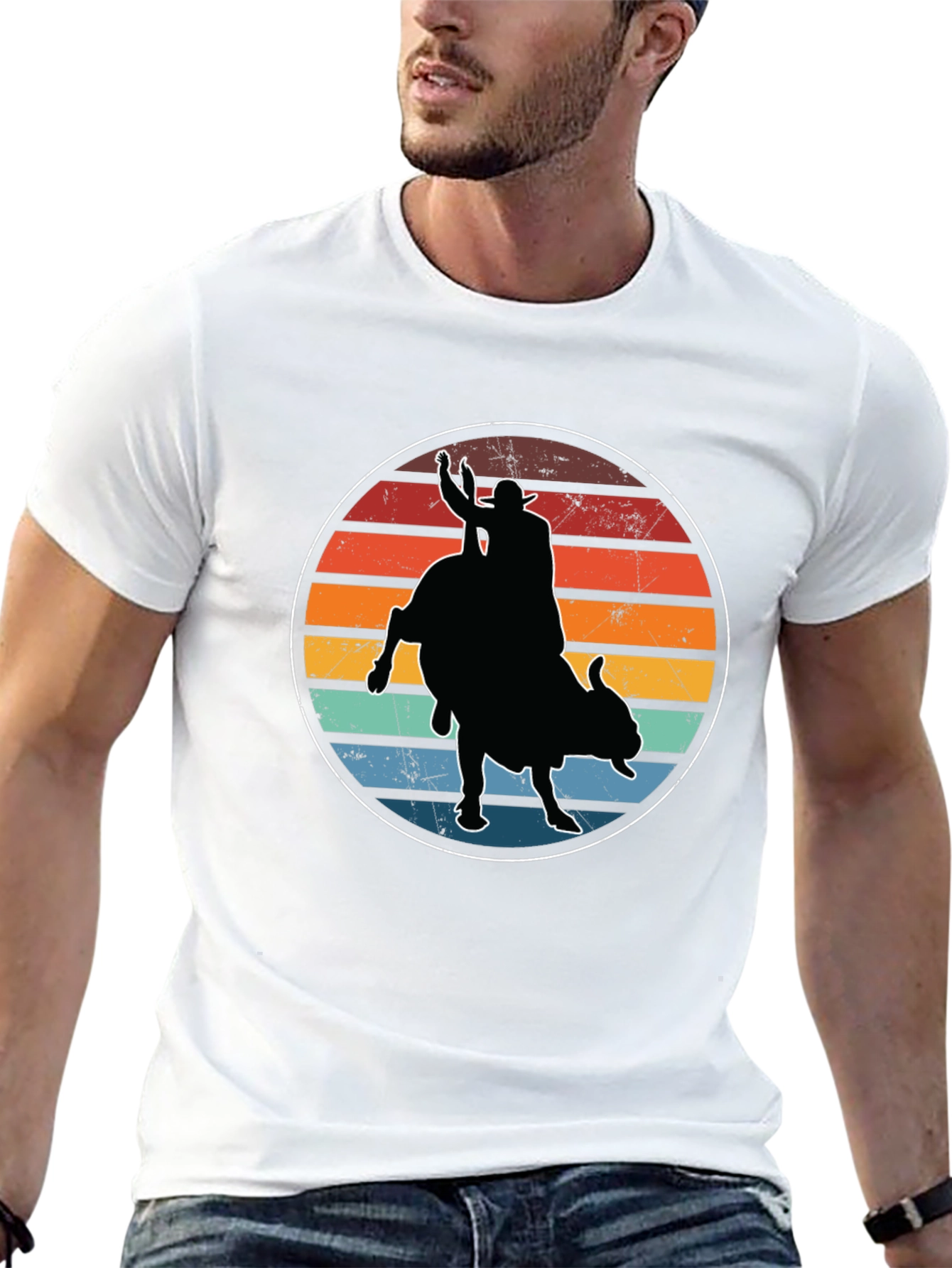 Retro Rodeo Bull Rider T-Shirt