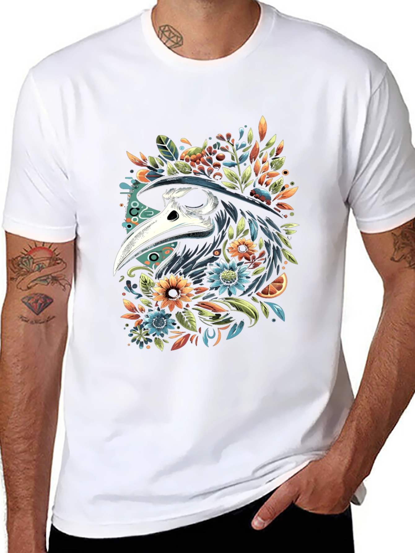 Floral Plague Doctor Graphic Tee