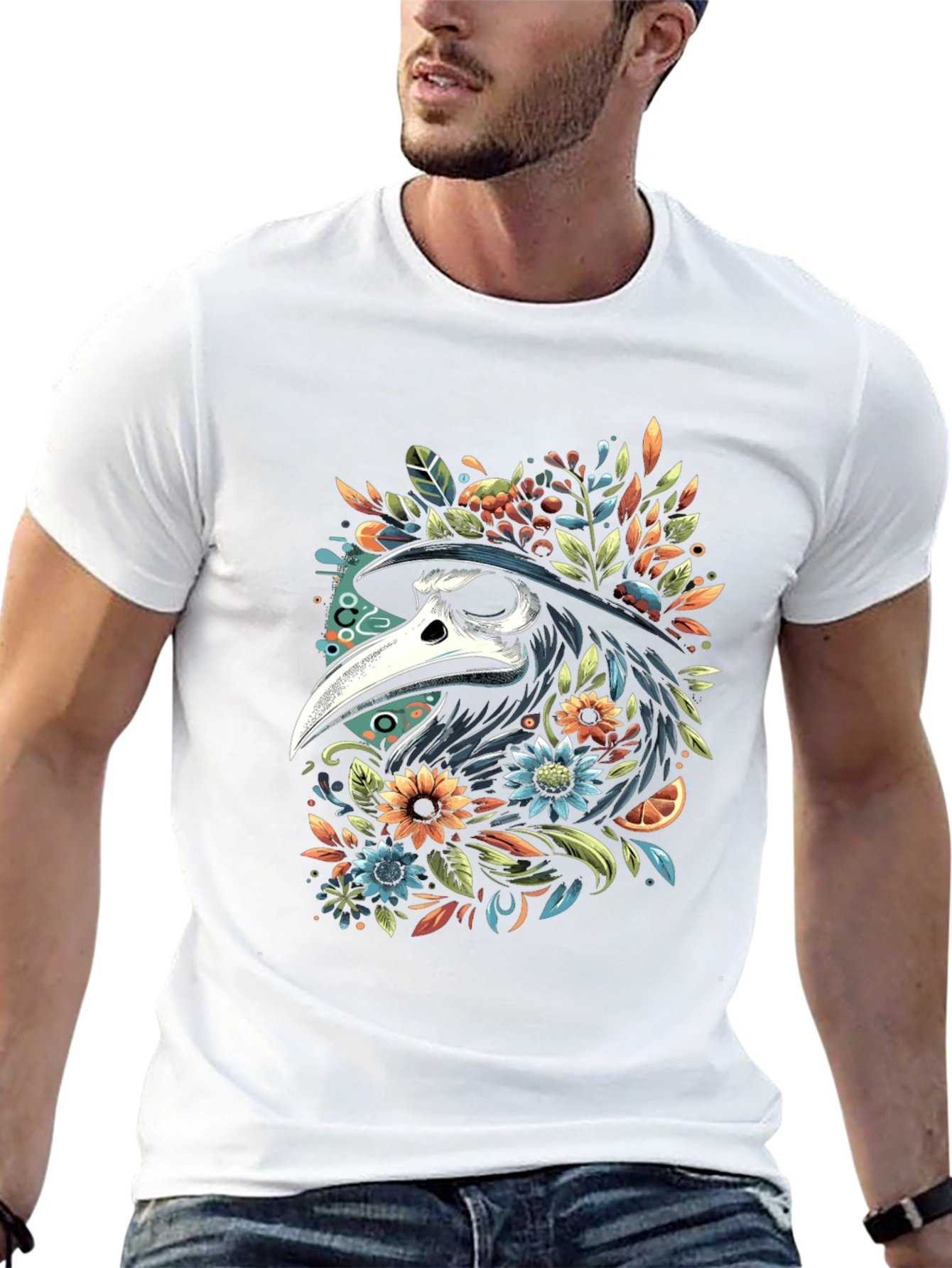 Floral Plague Doctor Graphic Tee