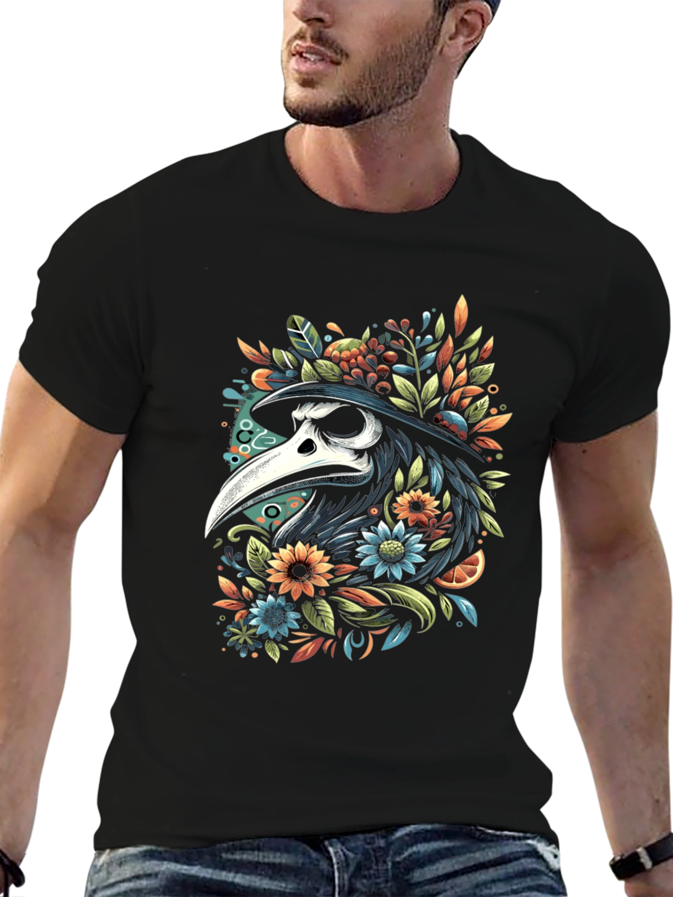 Floral Plague Doctor Graphic Tee