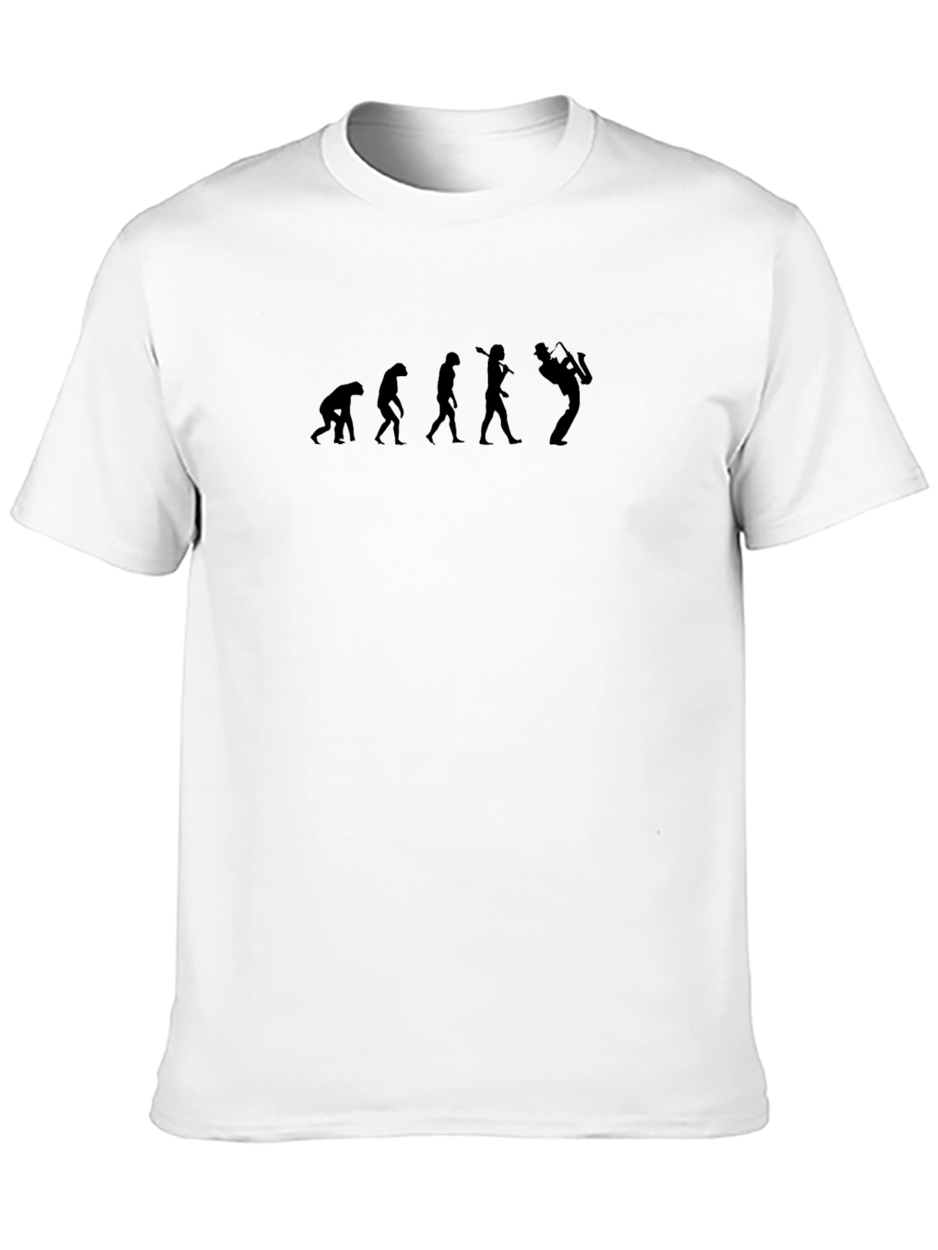 Evolution of Saxophone Black T-Shirt