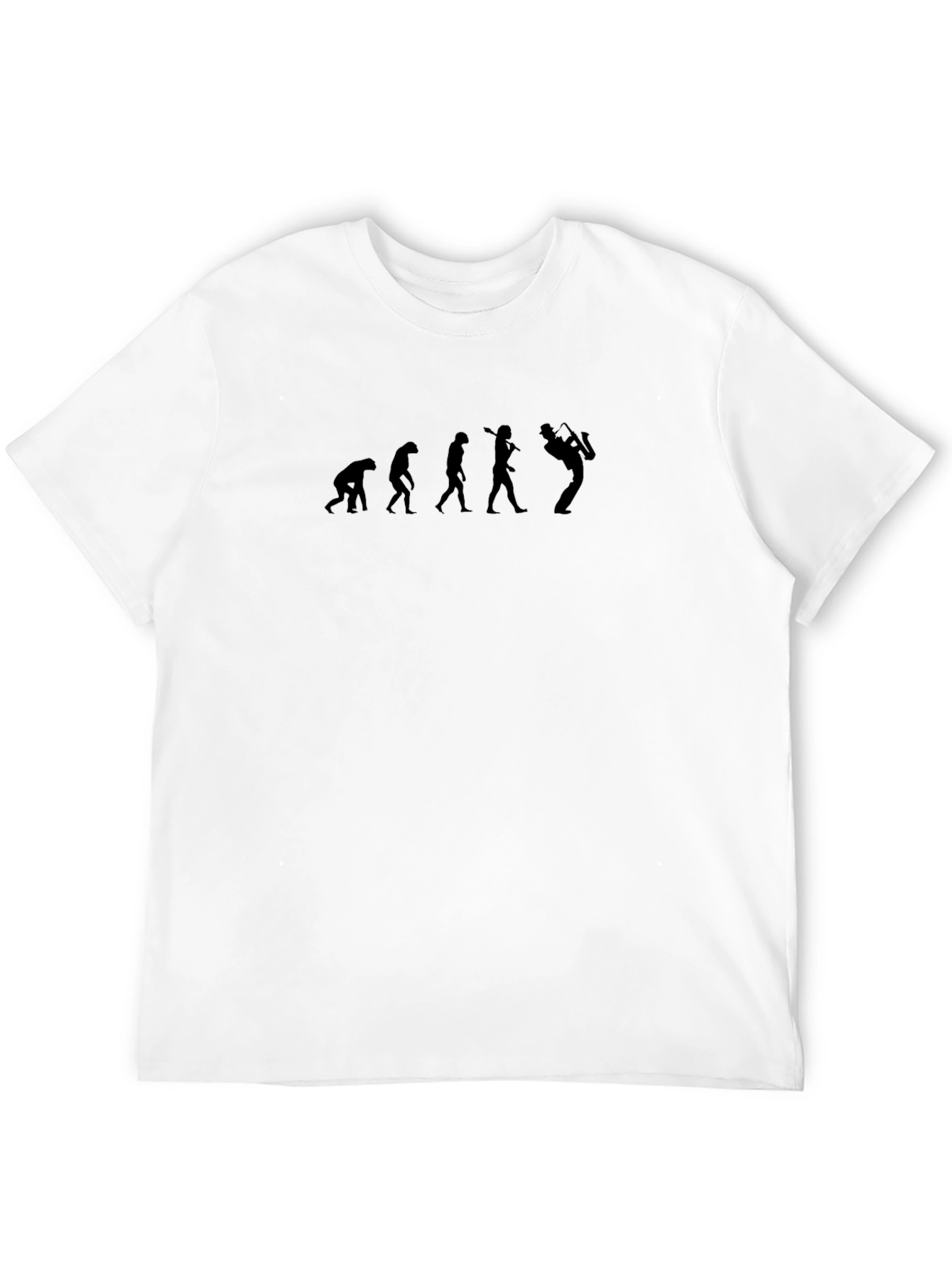 Evolution of Saxophone Black T-Shirt