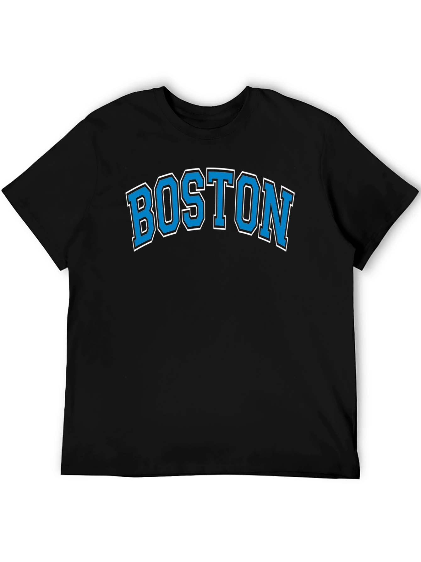 Boston Graphic Tee - Mens Black Cotton T-Shirt