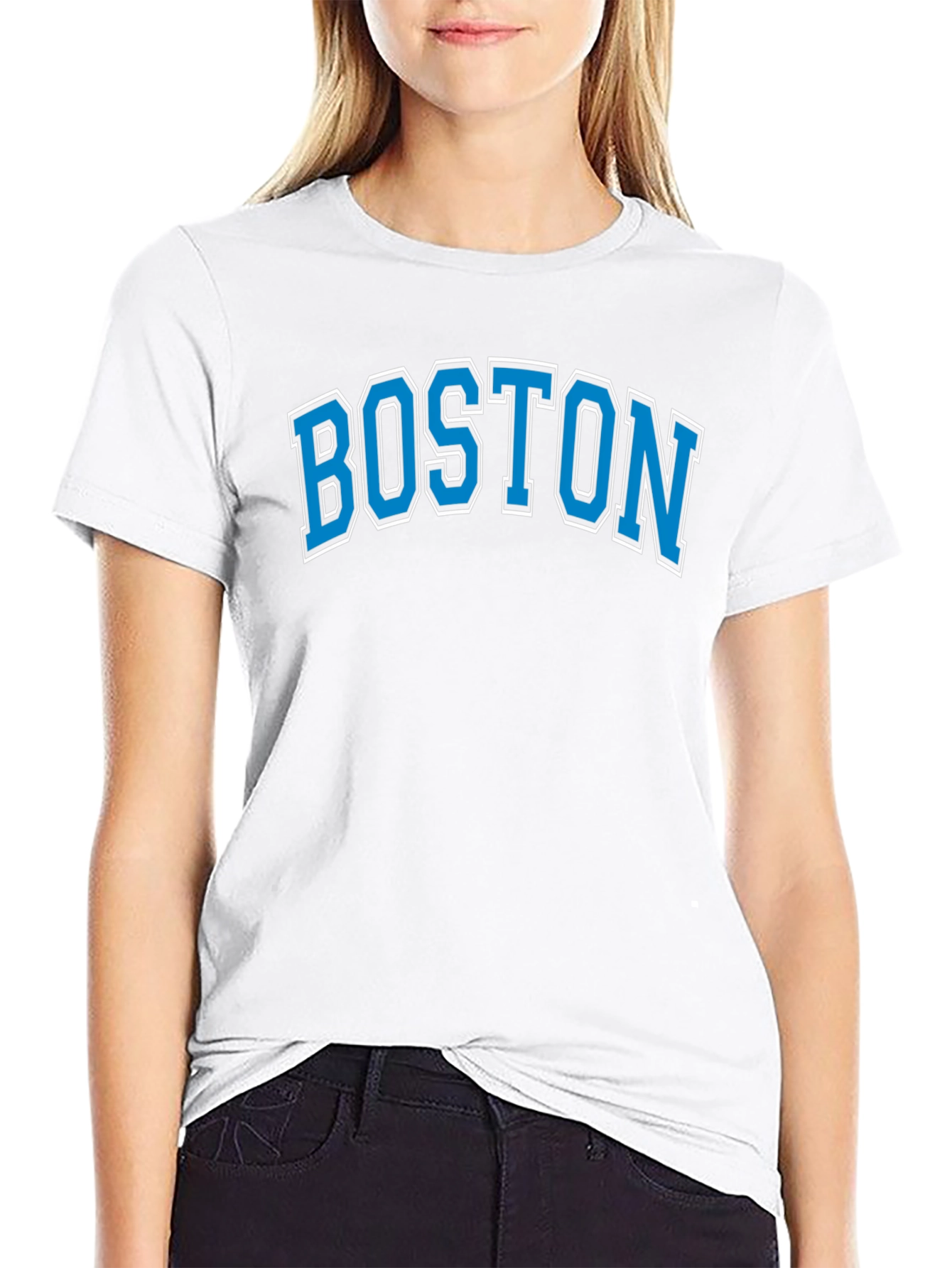 Boston Graphic Tee - Mens Black Cotton T-Shirt