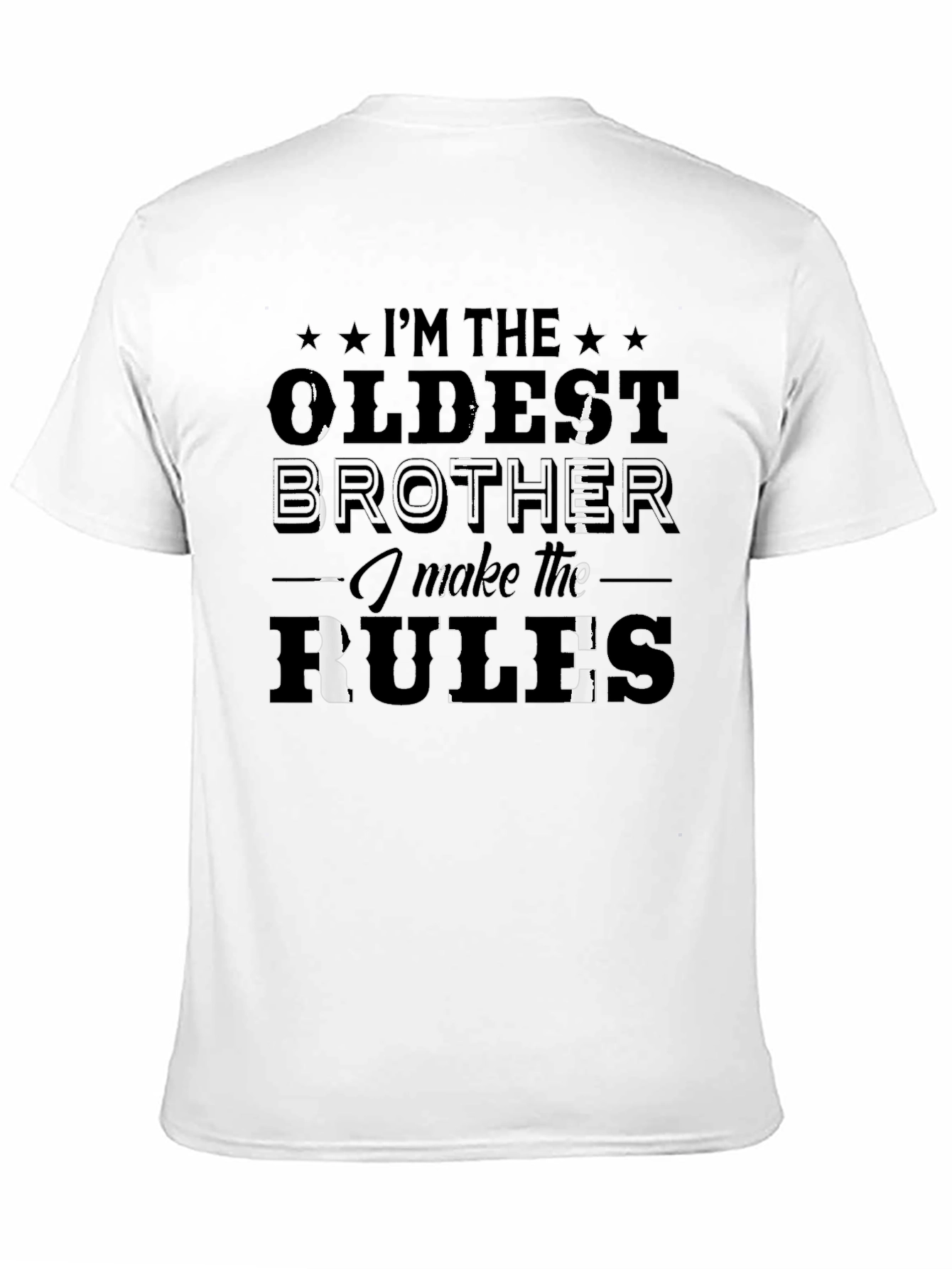 Oldest Brother Rules Black T-Shirt