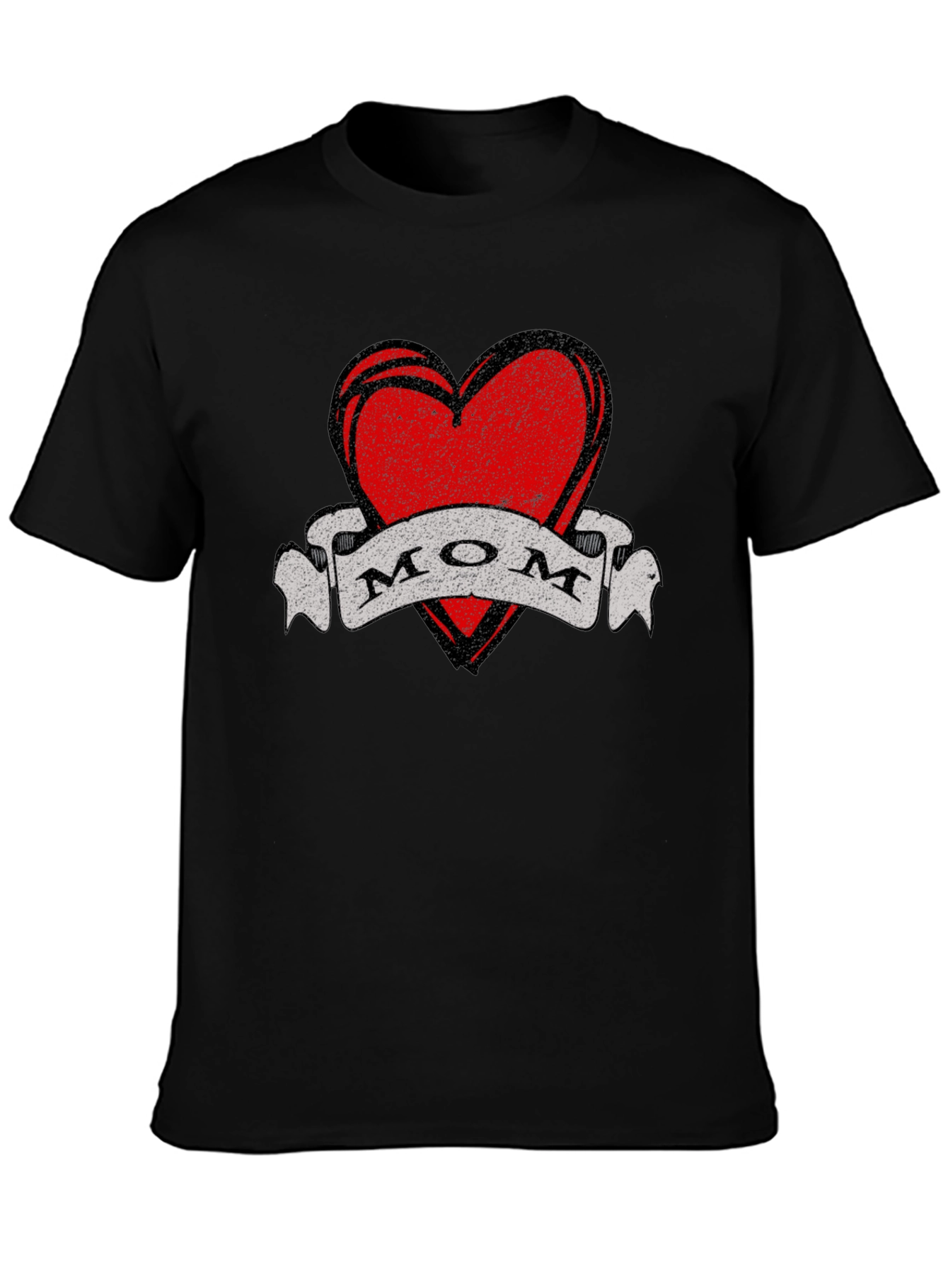 Mom Heart Tattoo Style Graphic T-Shirt
