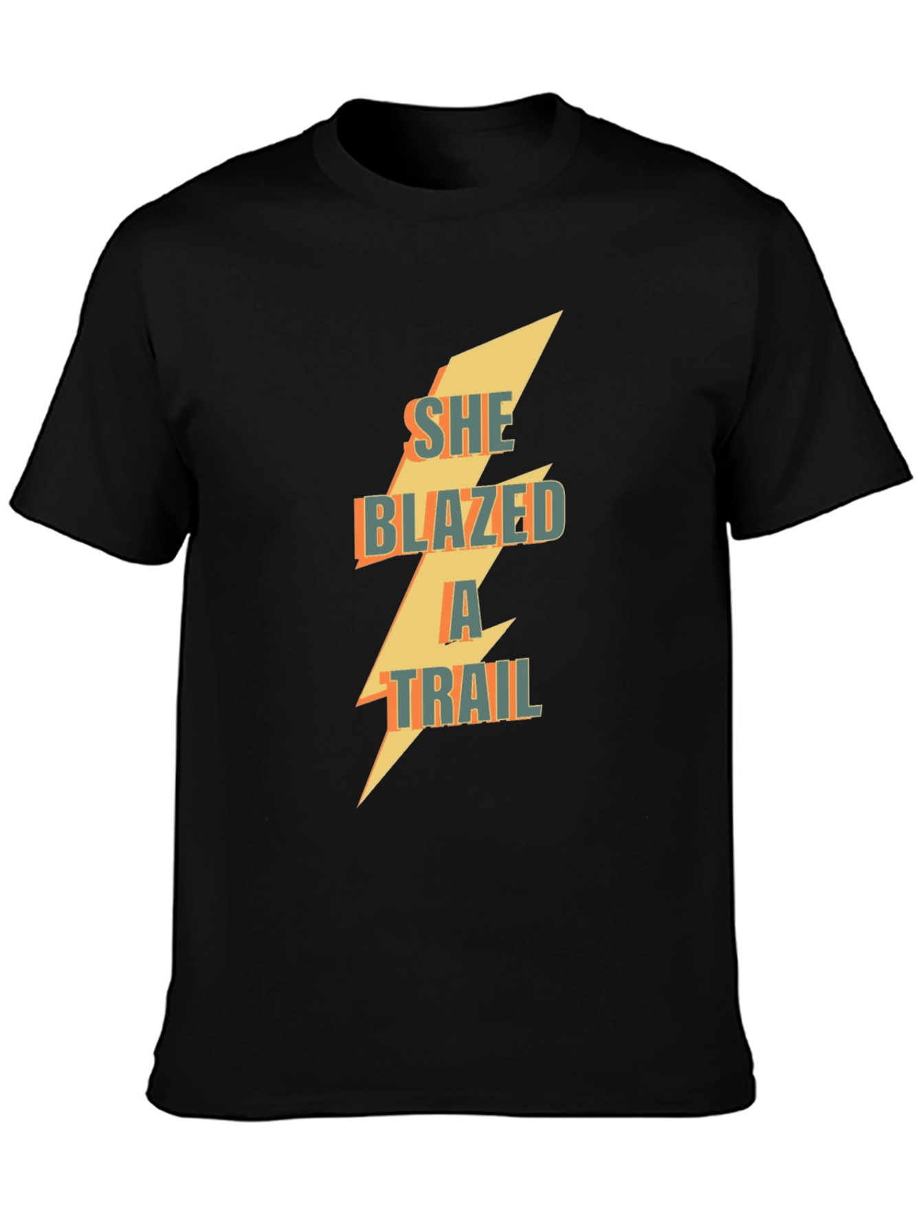 She Blazed a Trail Graphic Tee - Black Cotton
