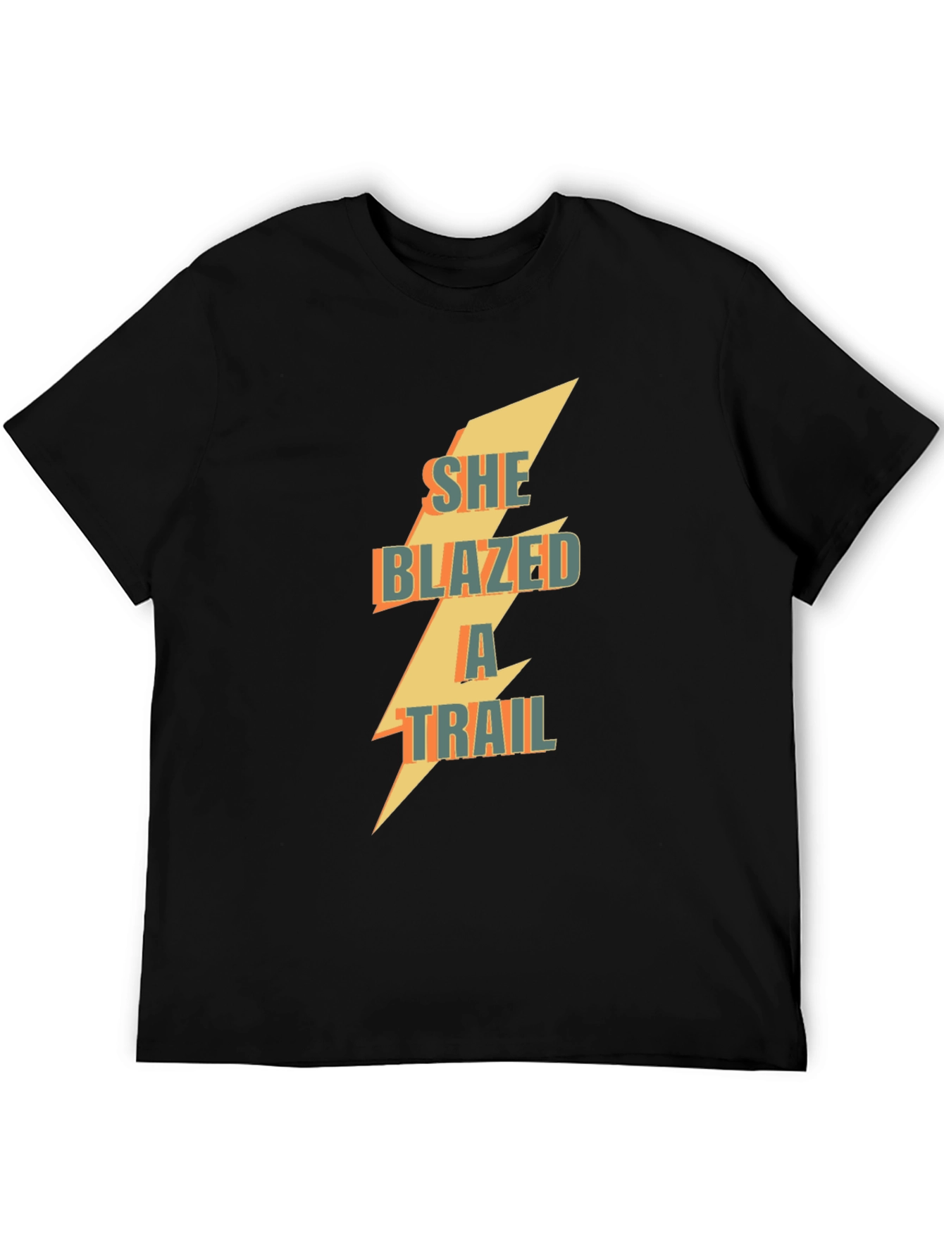 She Blazed a Trail Graphic Tee - Black Cotton