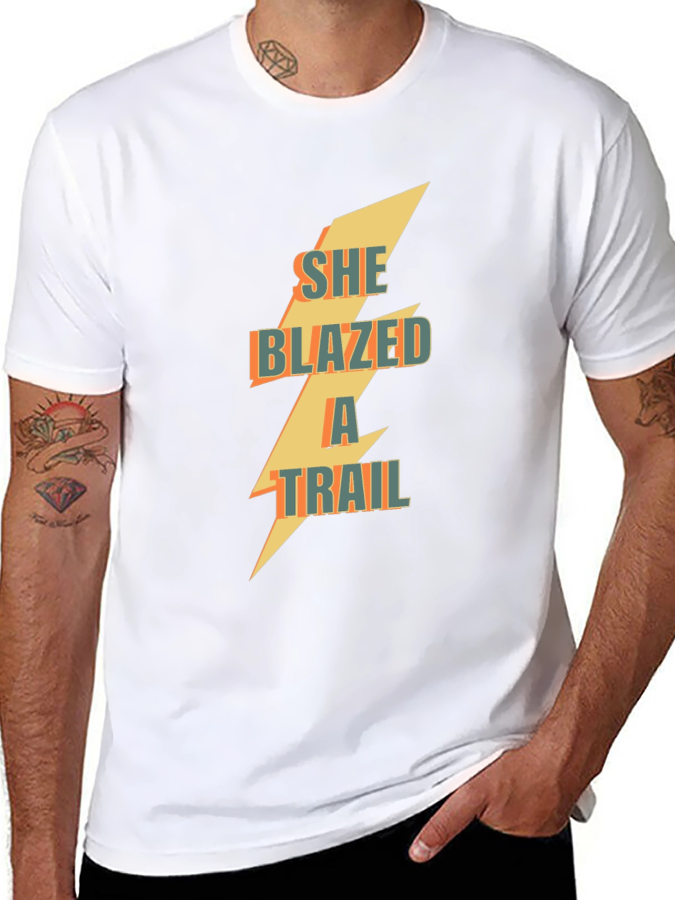 She Blazed a Trail Graphic Tee - Black Cotton