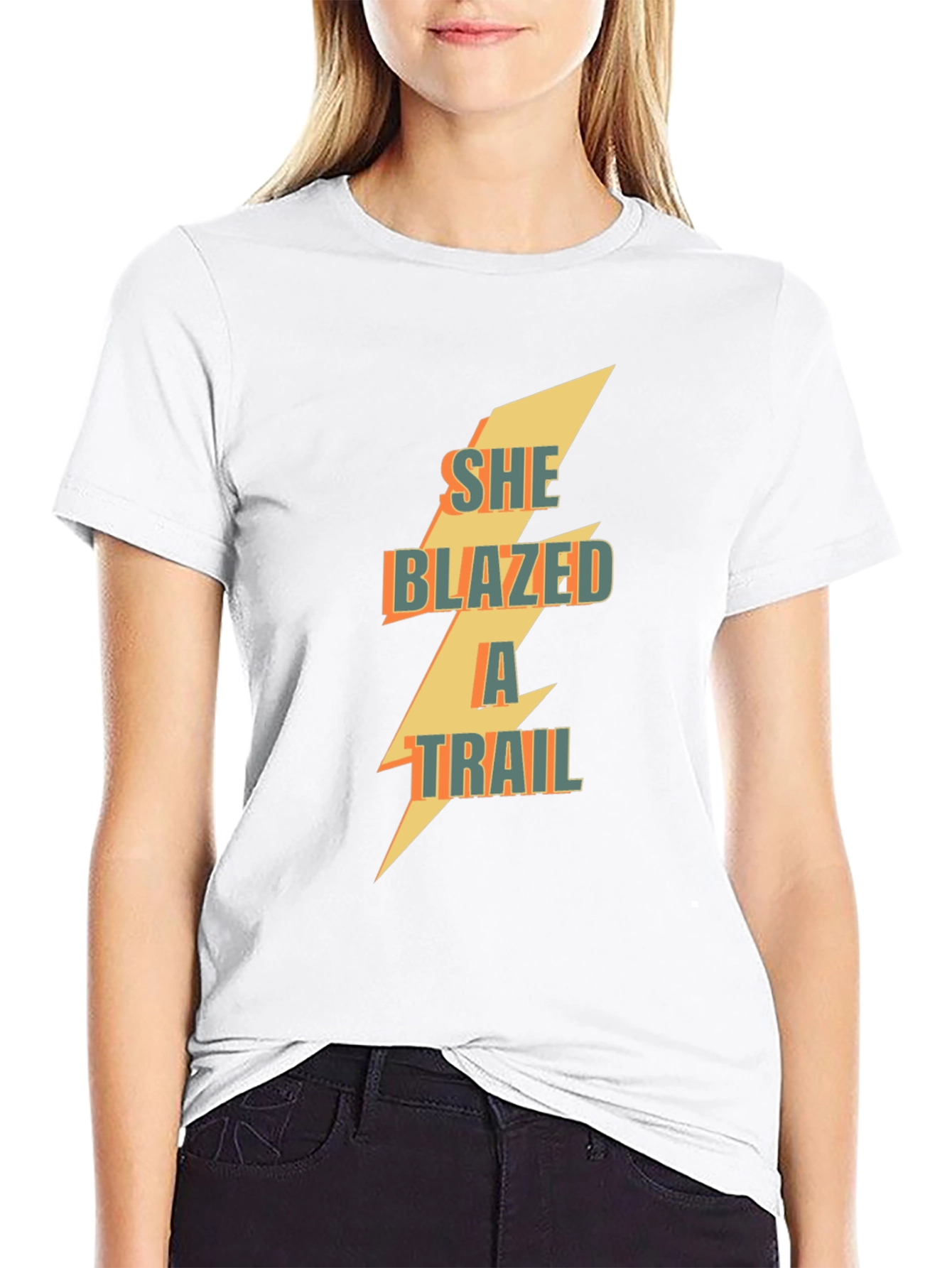 She Blazed a Trail Graphic Tee - Black Cotton