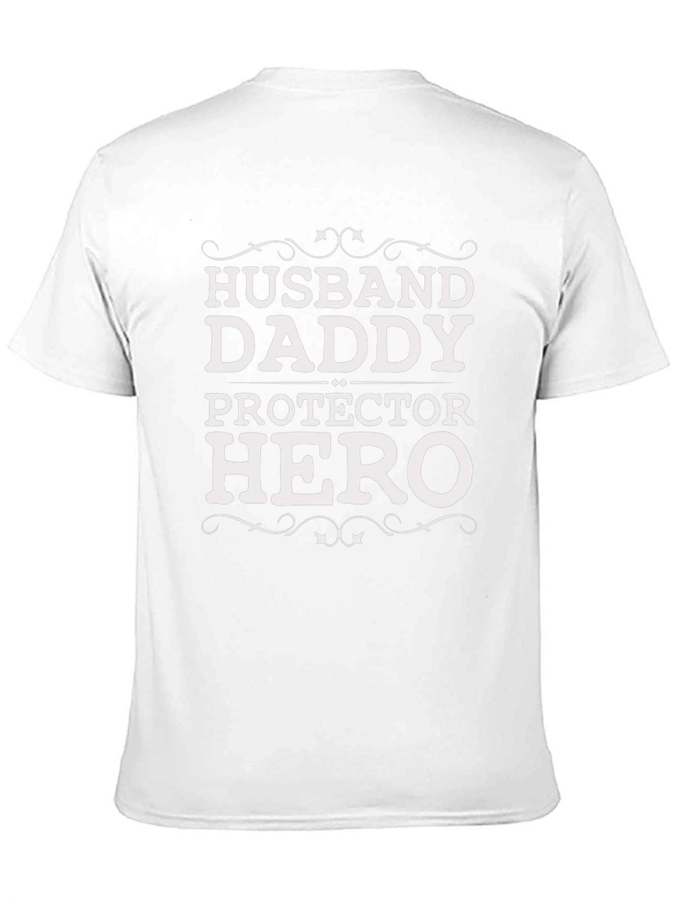 Husband Daddy Protector Hero Mens Black T-Shirt
