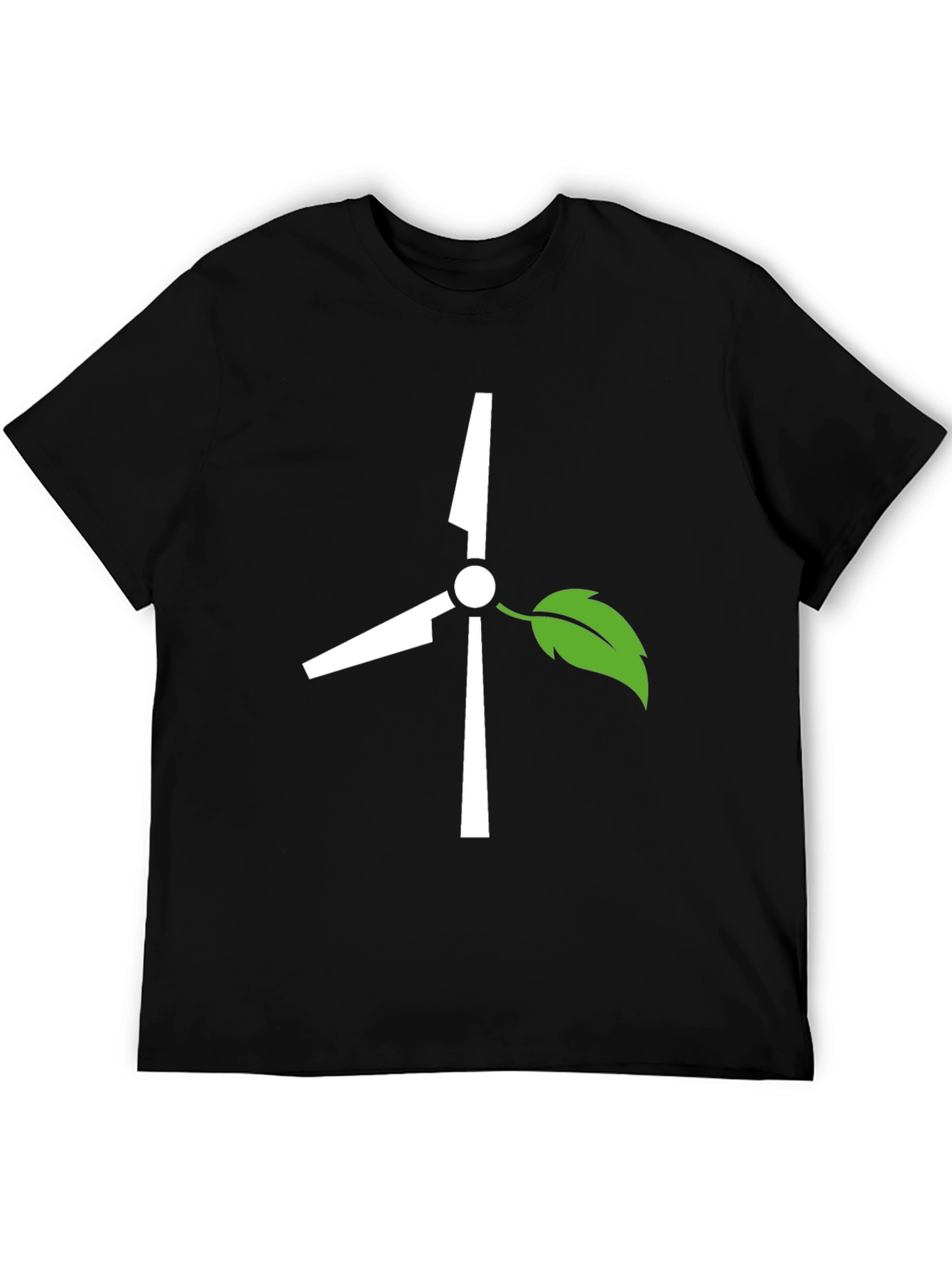 Eco-Friendly Wind Turbine T-Shirt - Black