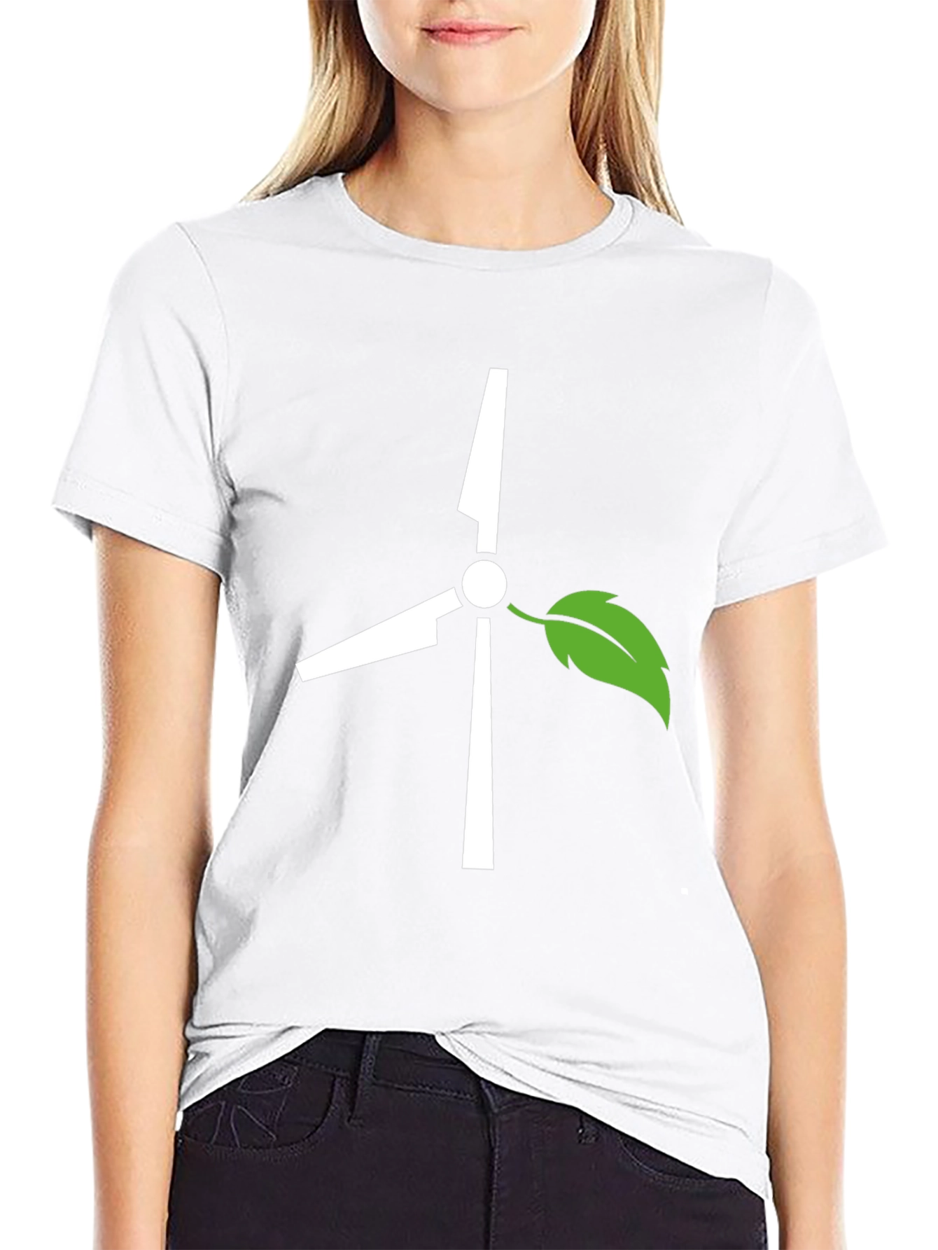 Eco-Friendly Wind Turbine T-Shirt - Black